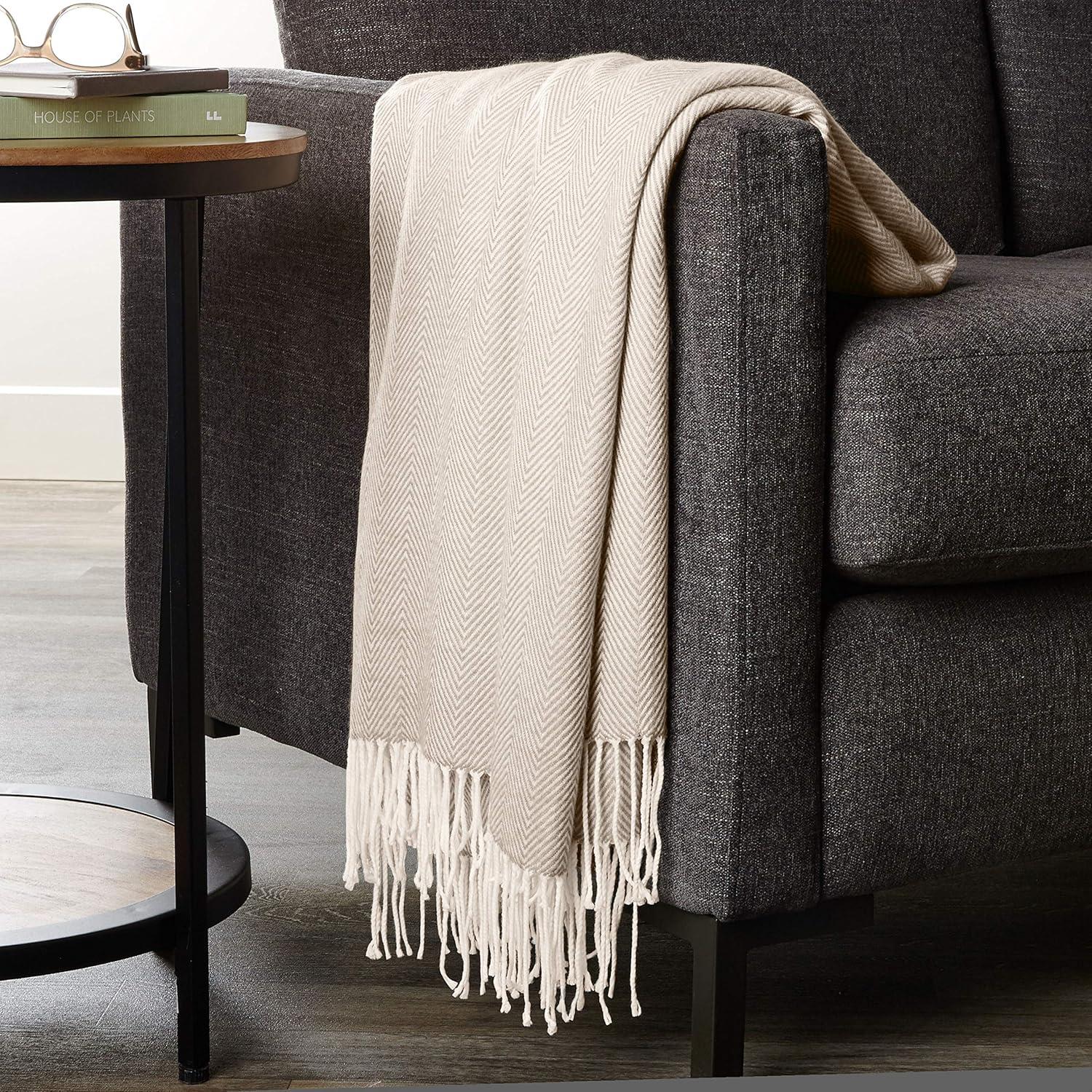 Saro Sevan Collection Hand Woven Throw Blanket