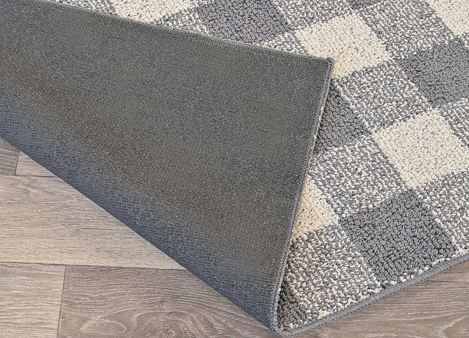 Garland Rug Country Living Buffalo Plaid Polypropylene Cinder/Ivory Indoor/Outdoor Area Rug, 5' x 7'