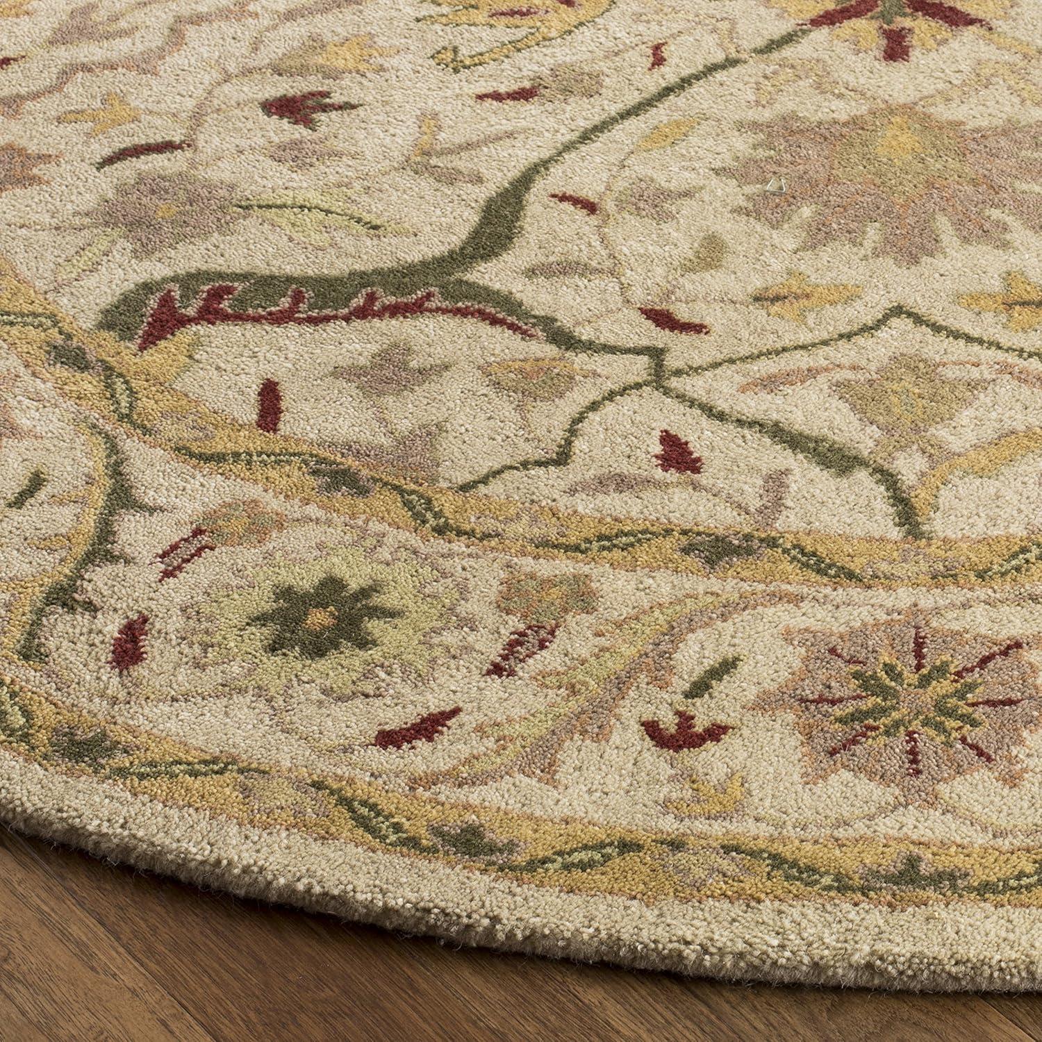 Antiquity AT14 Hand Tufted Indoor Area Rug - Ivory - 6' Round - Safavieh