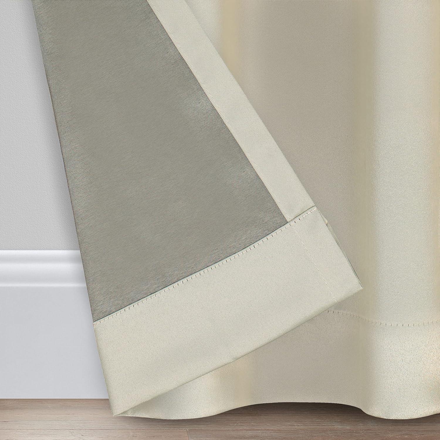 Eclipse Tricia Solid Curtain Panel, Room Darkening Rod Pocket Curtain Thermapanel (1 Panel)