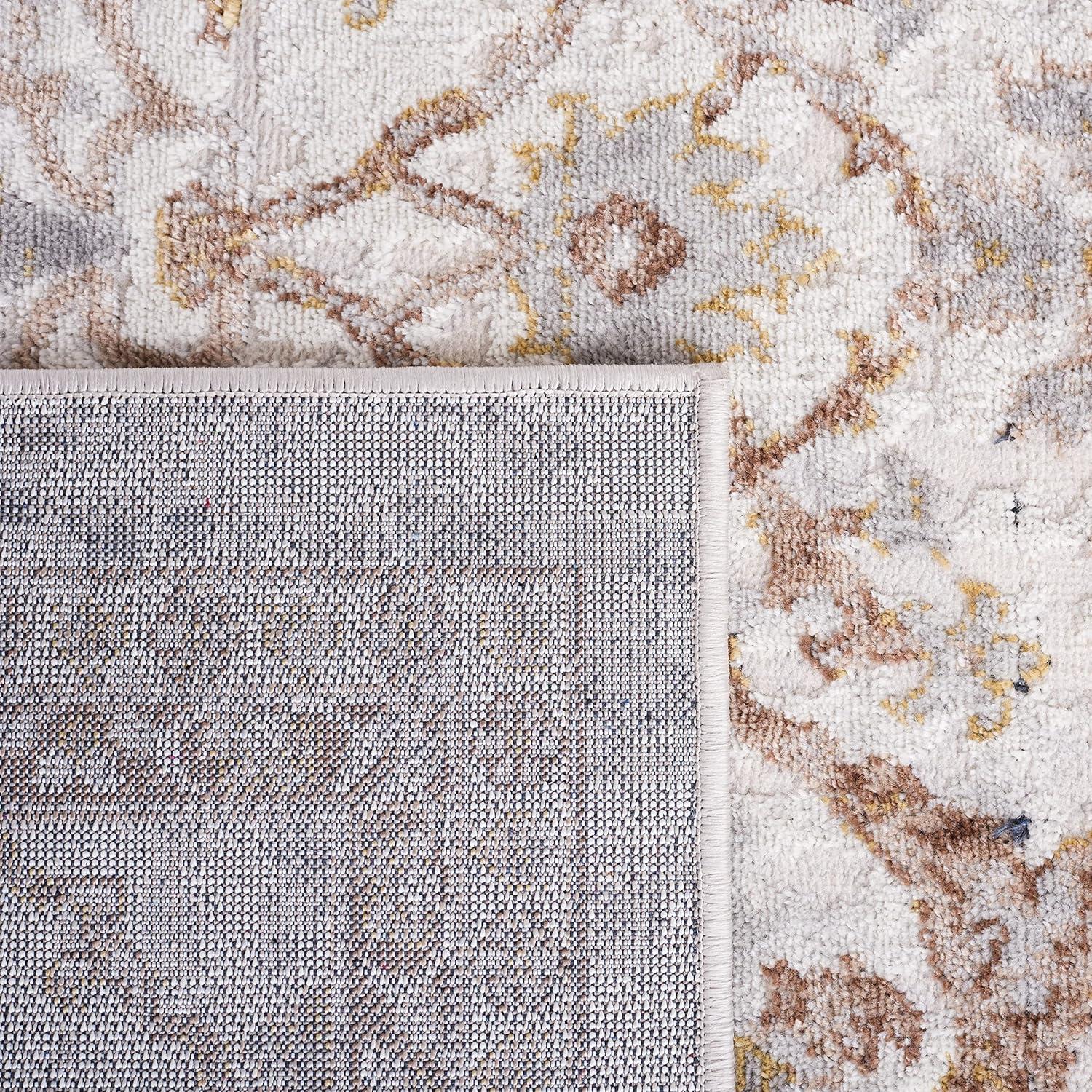 Palma PAM336 Power Loomed Indoor Area Rug - 5'3"x5'3" - Beige/Brown - Safavieh