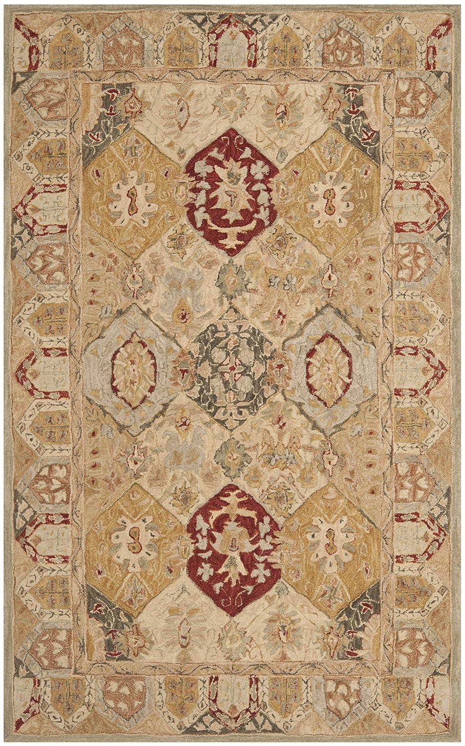Anatolia AN530 Hand Tufted Area Rug  - Beige/Multi - 5'x8' - Safavieh.