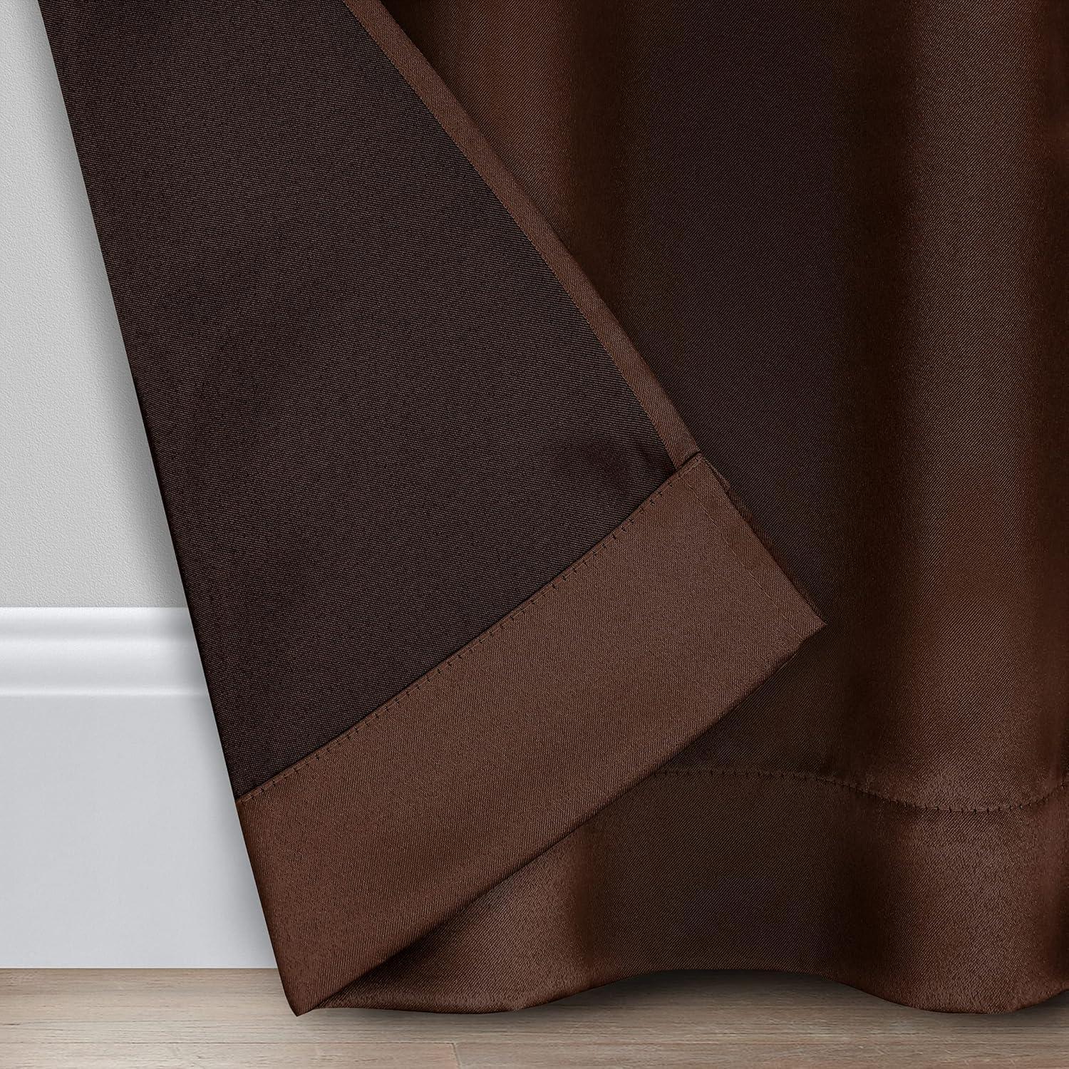 Espresso Energy Efficient Blackout Rod Pocket Drapes