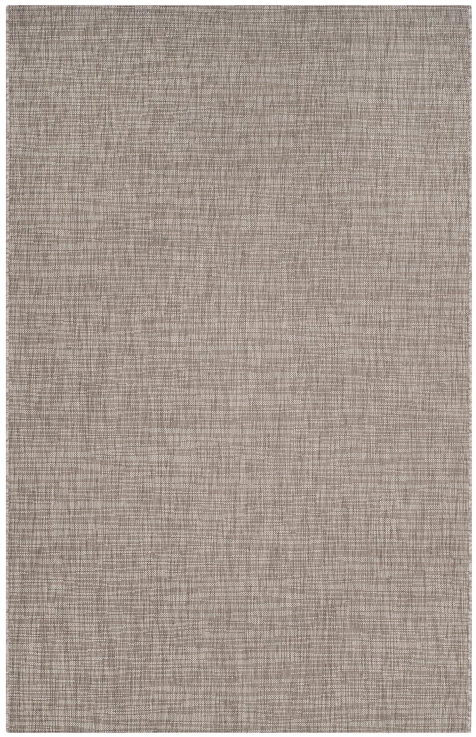 Courtyard Light Brown 4 ft. x 6 ft. Solid Indoor/Outdoor Patio  Area Rug