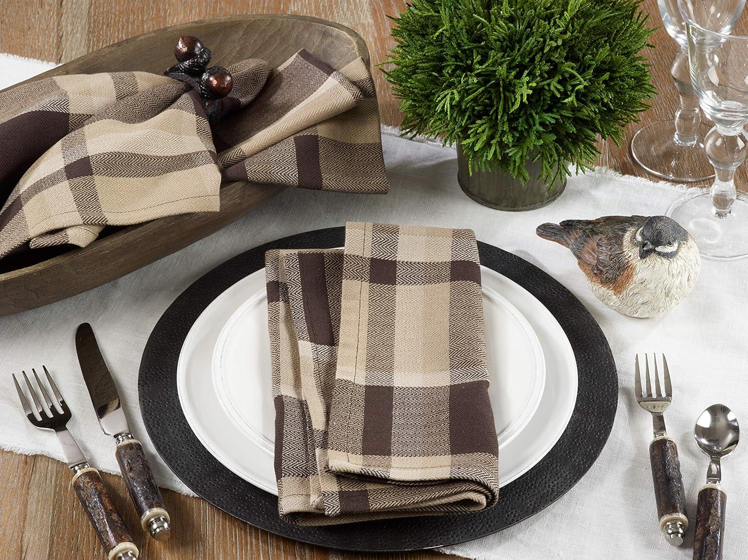 Saro Lifestyle Plaid Napkin