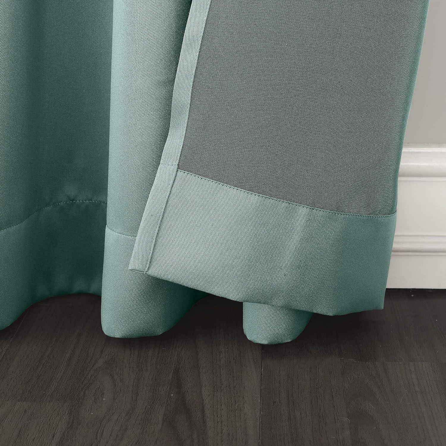 40"x84" Sun Zero Room Darkening Lazlo Grommet Curtain Panel Mineral: Modern Thermal Insulated, Energy Efficient, Noise Reduction