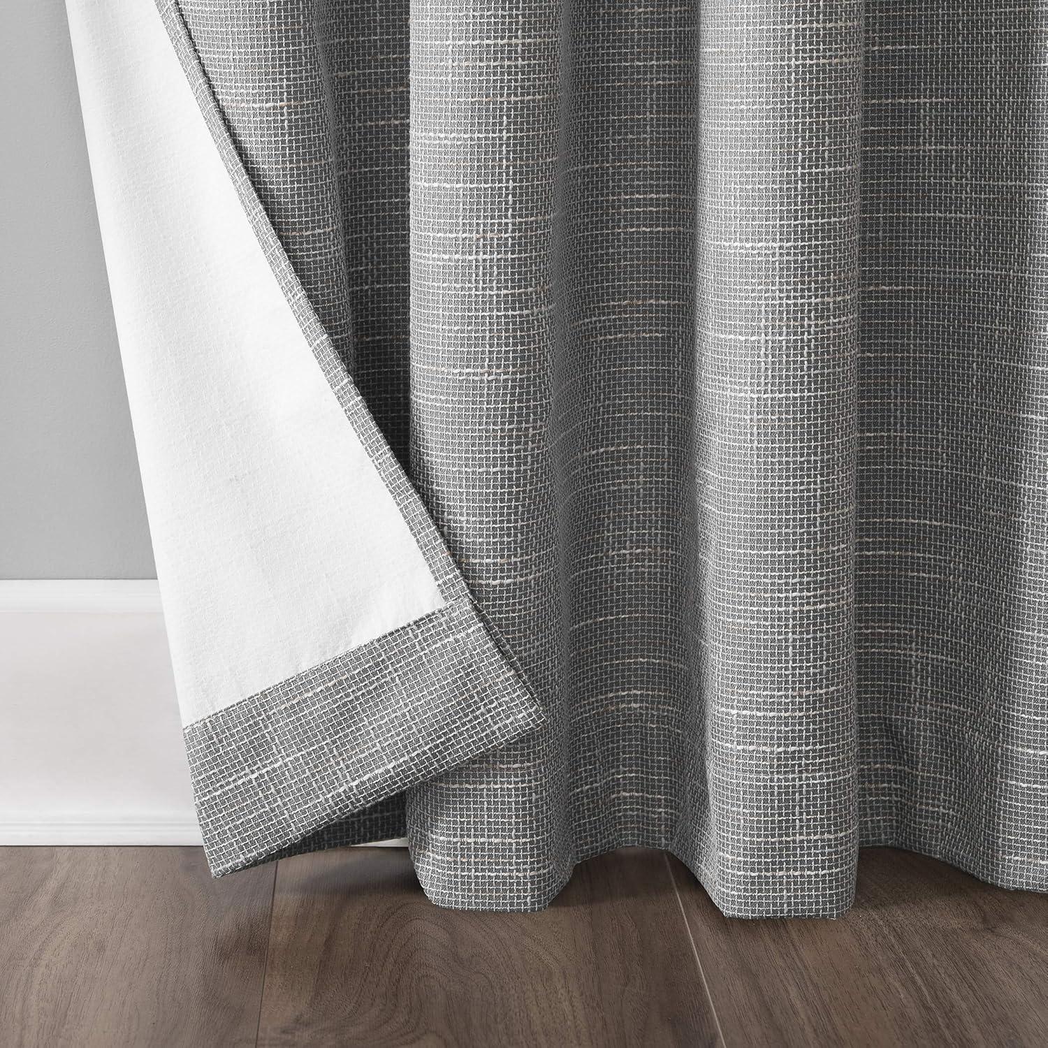 Burlap Weave Thermal Extreme 100% Blackout Grommet Curtain Panel