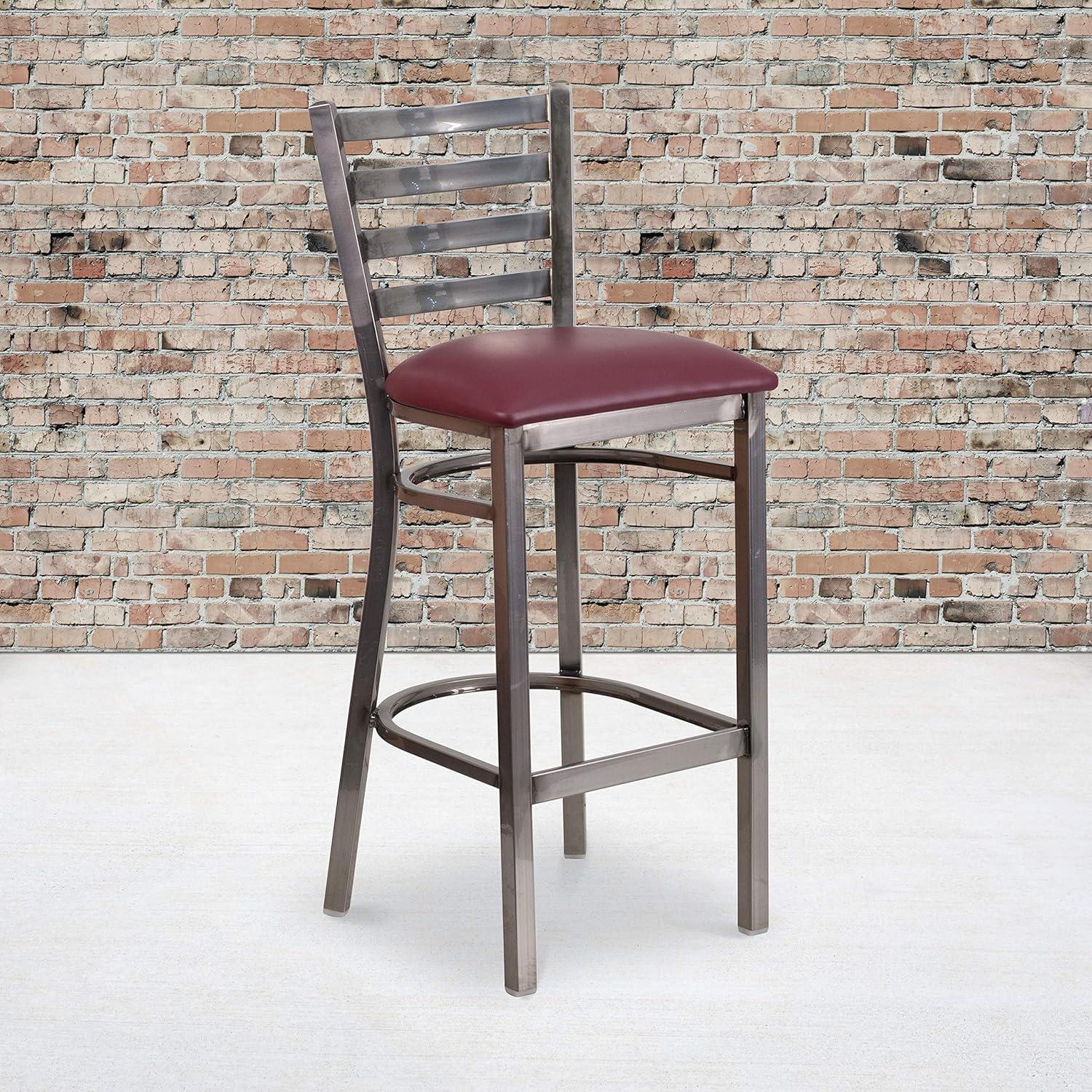 Flash Furniture Brixton Hercules Series Ladder Back Metal Restaurant Barstools