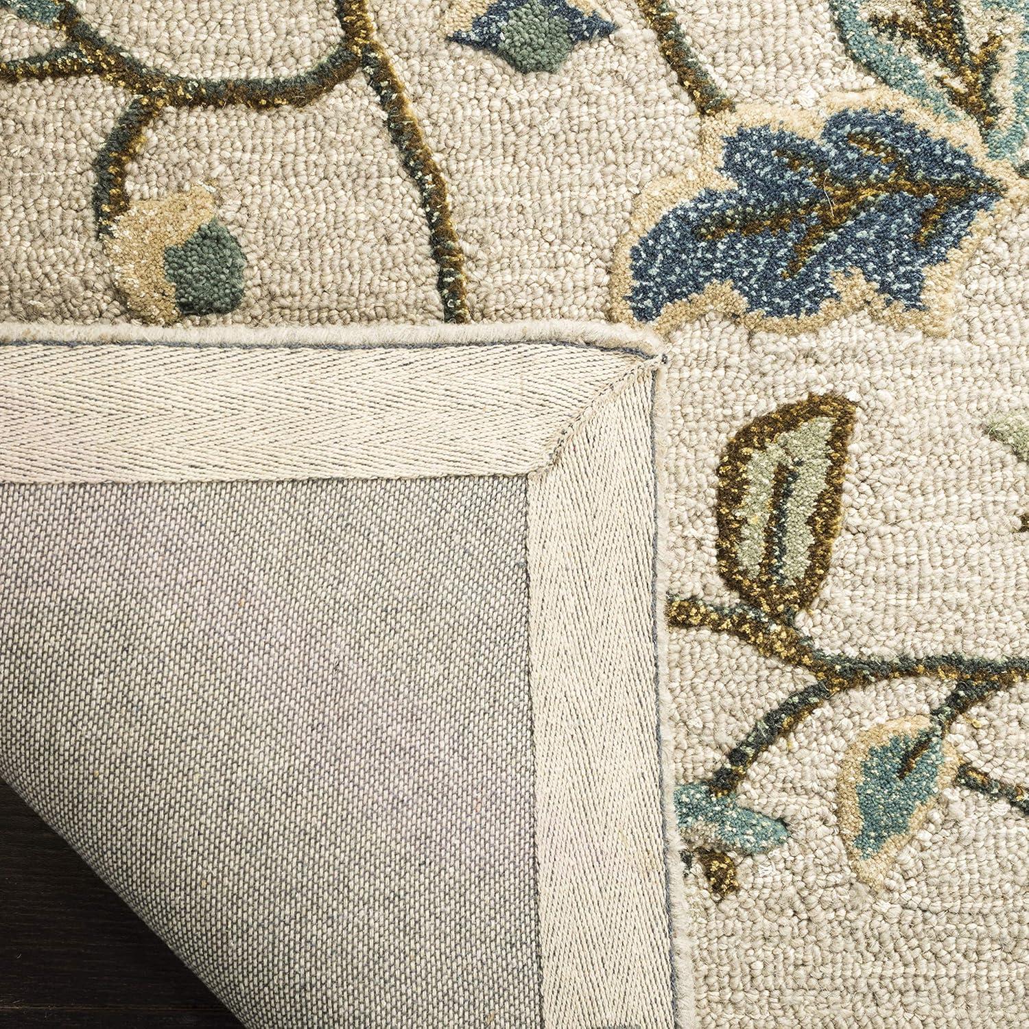 SAFAVIEH Martha Stewart Autumn Woods Floral Area Rug, Grey Squirrel, 5' x 8'