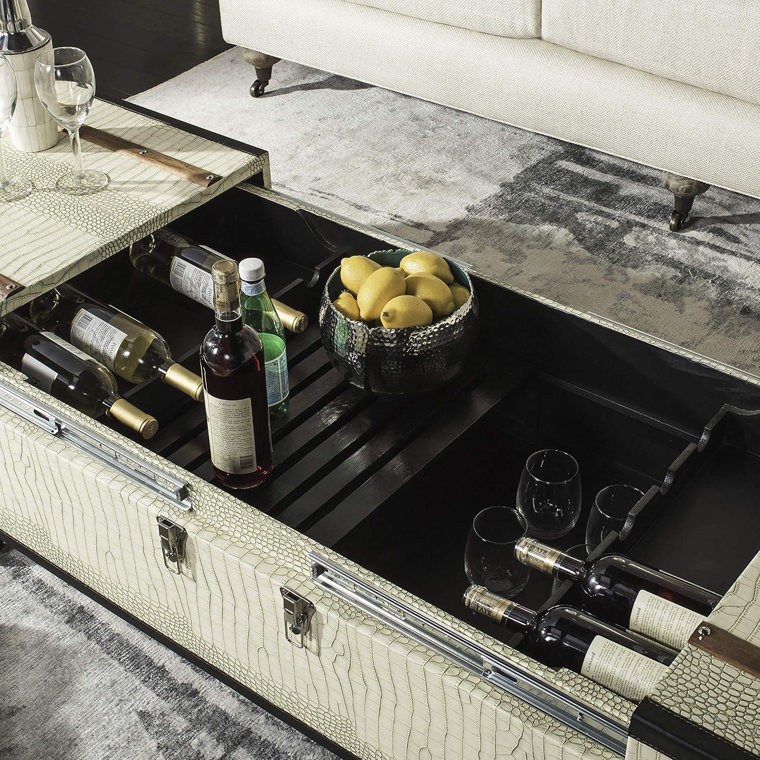 Zoe Trunk/Coffee Table - Cream - Safavieh