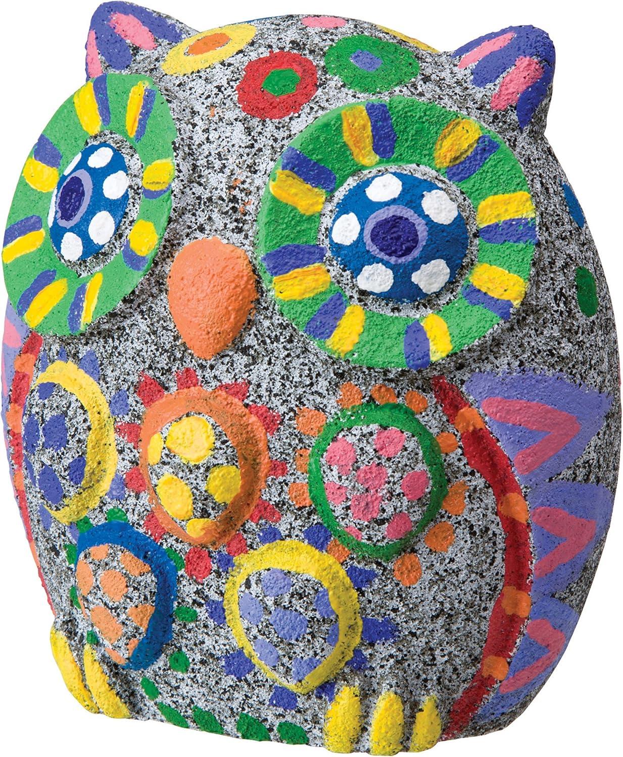 Colorful Owl Rock Painting Kit for Kids