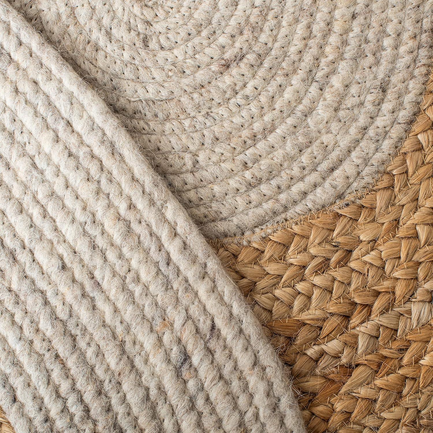 Braided BRD910 Hand Woven Indoor Accent Rug - Gold/Natural - 3' Round - Safavieh