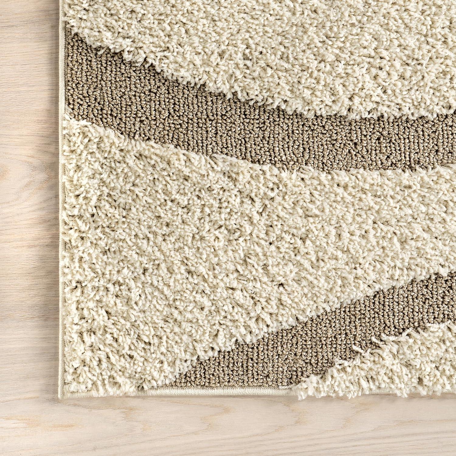 nuLOOM Carolyn Modern Shag Area Rug, 9' 2" x 12', Cream