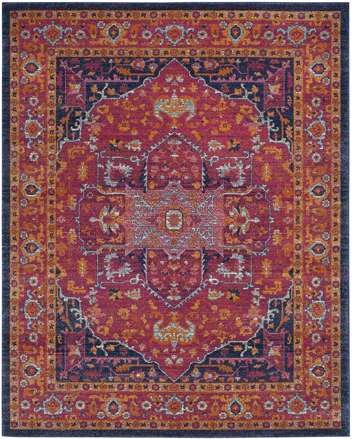 Evoke EVK275 Power Loomed Indoor Area Rug - Fuchsia/Orange - 8'x10' - Safavieh