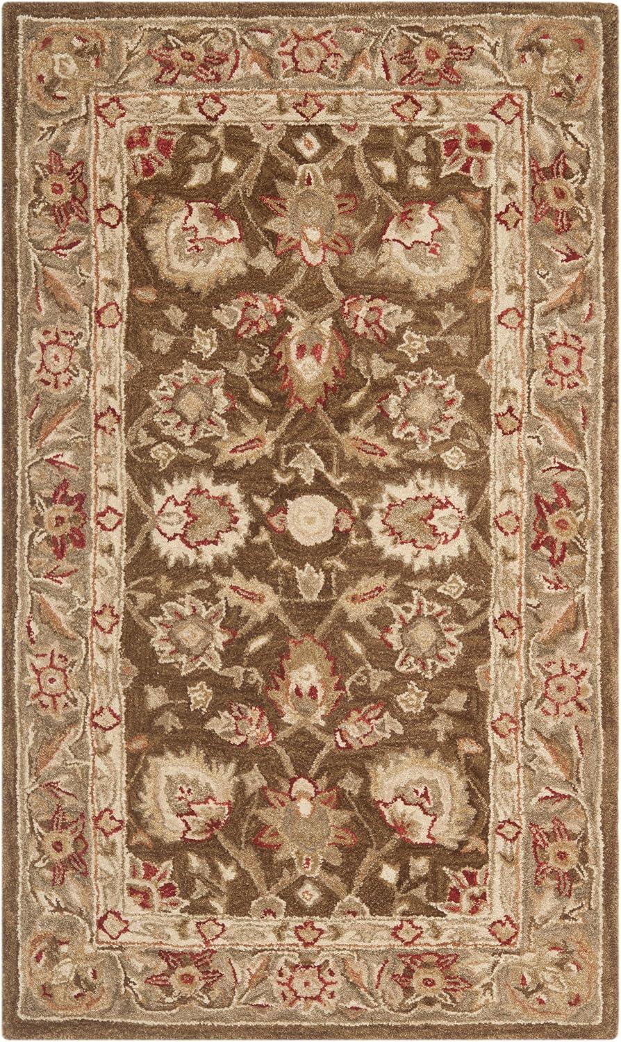 Anatolia AN512 Hand Tufted Indoor Accent Rug - Brown/Green - 3'x5' - Safavieh
