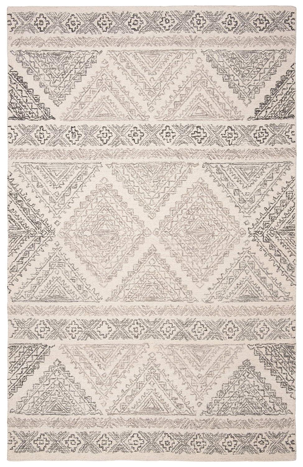 SAFAVIEH Micro-Loop Collection Accent Rug - 2'6" x 4', Ivory & Light Brown, Handmade Moroccan Boho Wool, Ideal for High Traffic Areas in Entryway, Living Room, Bedroom (MLP206B)