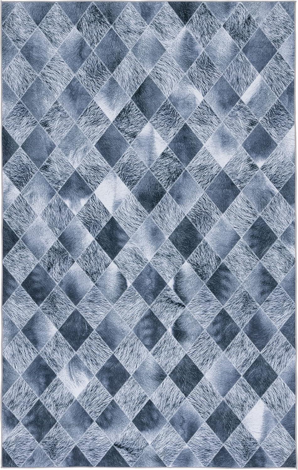 Faux Hide FAH550 Power Loomed Machine Washable Area Rug - Grey/Dark Grey - 8'x10' - Safavieh.