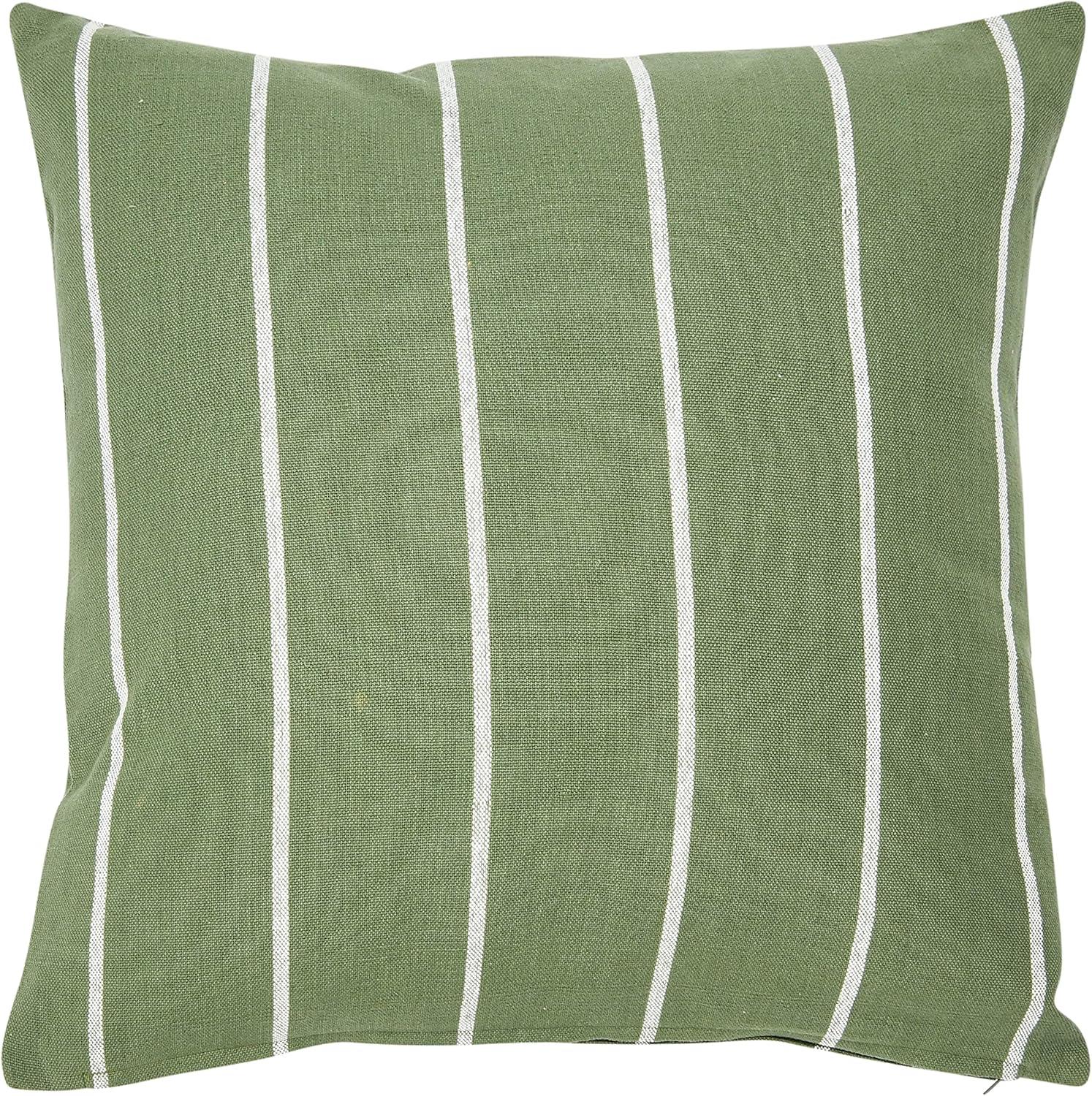 Creative Co-Op 20" Square Interwoven Stripe Cotton Pillow Cover