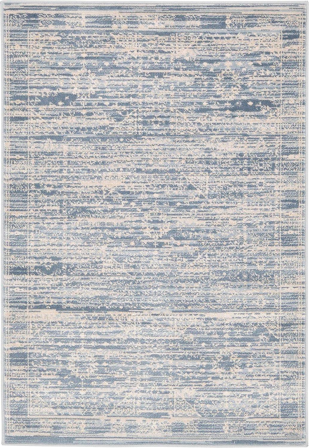 Unique Loom Paris Collection Area Rug - Louisa (7' 1" x 10' Rectangle Dark Gray/Beige)