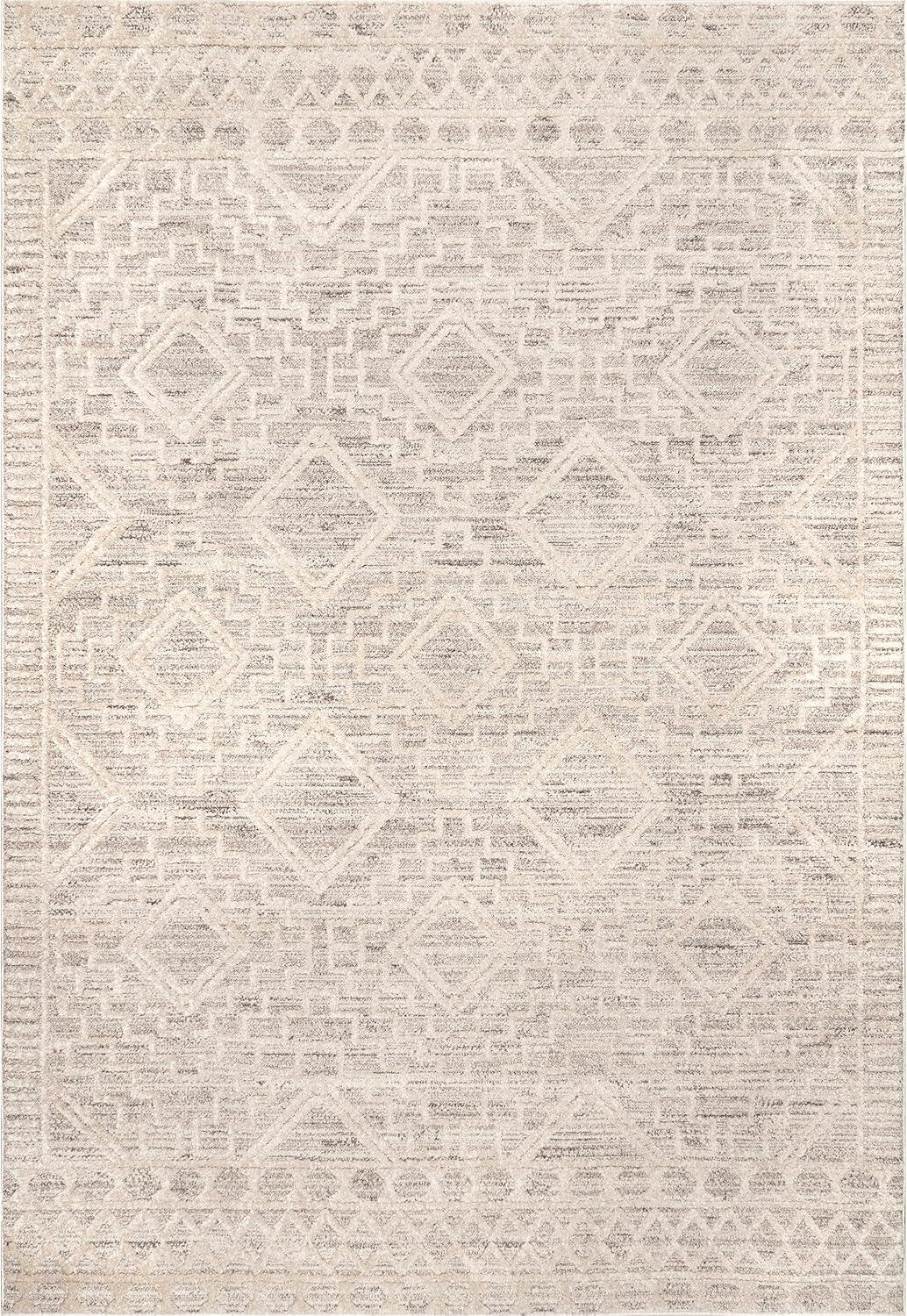 Nuloom Cameron Moroccan 5x8 Indoor Area Rug for Living Room Bedroom Dining Room Kitchen, Beige/Ivory