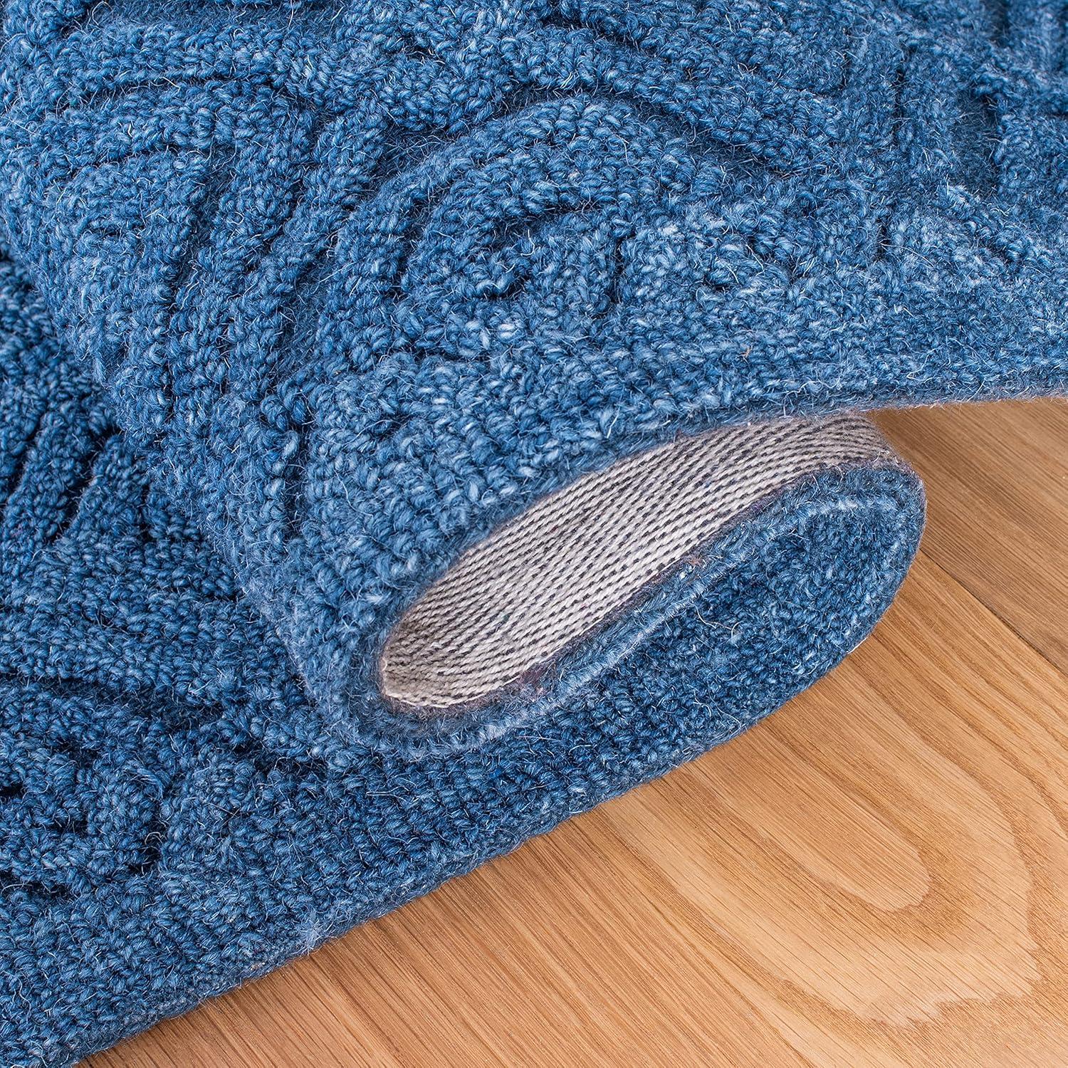 Textural TXT101 Hand Tufted Area Rug - Dark Blue - 4'x6' - Safavieh.