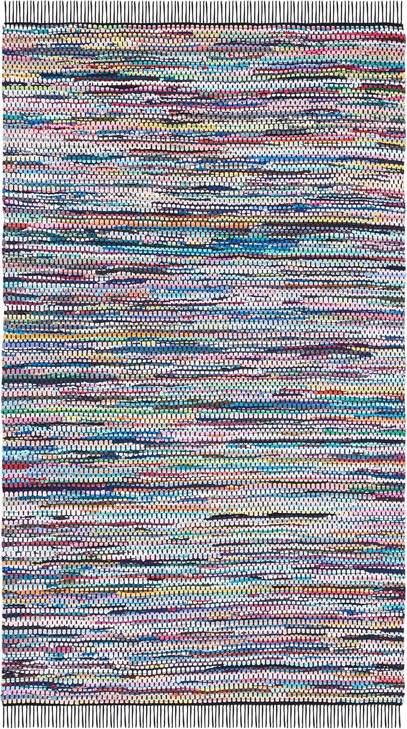 Montauk MTK251 Hand Woven, Flat Weave Indoor Accent Rug - Black/Pink - 4'x6' - Safavieh