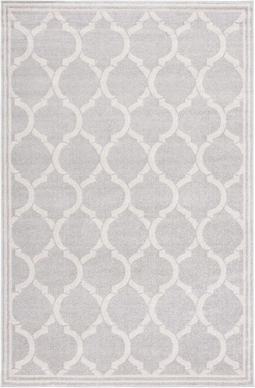 Amherst AMT415 Power Loomed Indoor Area Rug - Light Grey/Ivory - 5'3"x8' - Safavieh