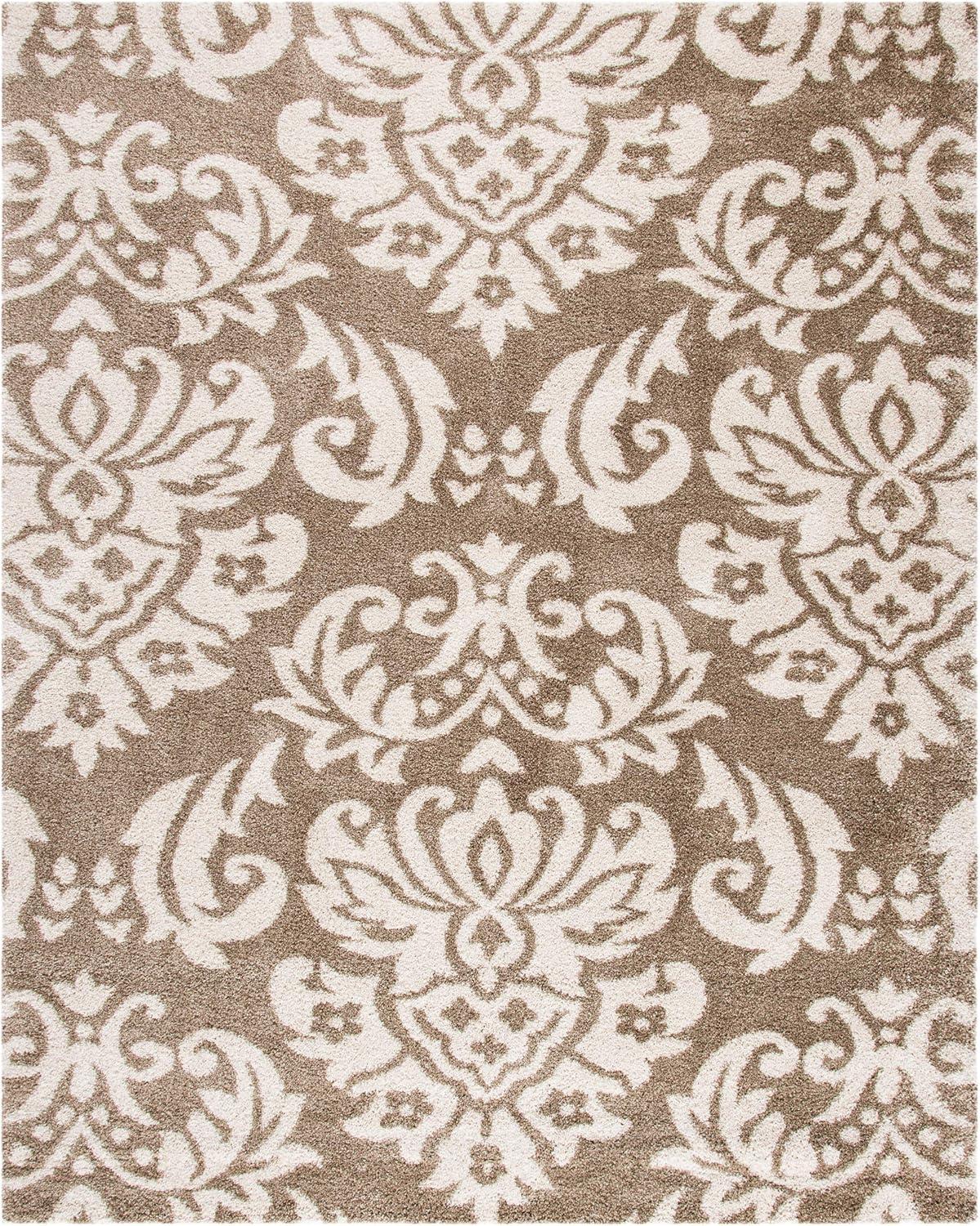 Florida Shag SG460 Power Loomed Indoor Area Rug - Beige/Cream - 8'x10' - Safavieh