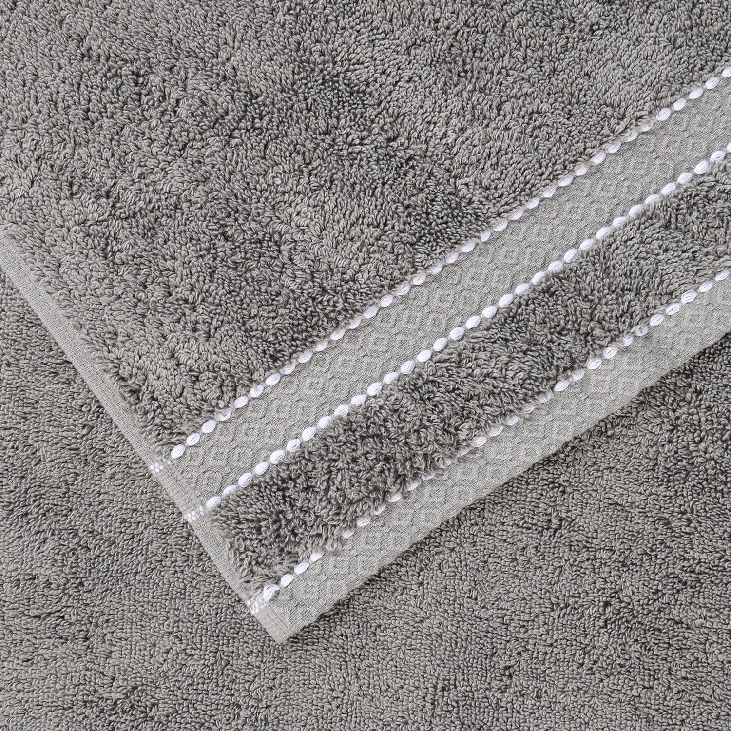 Superior Niles Egypt Produced Giza Cotton 3 Piece Towel Set, Charcoal