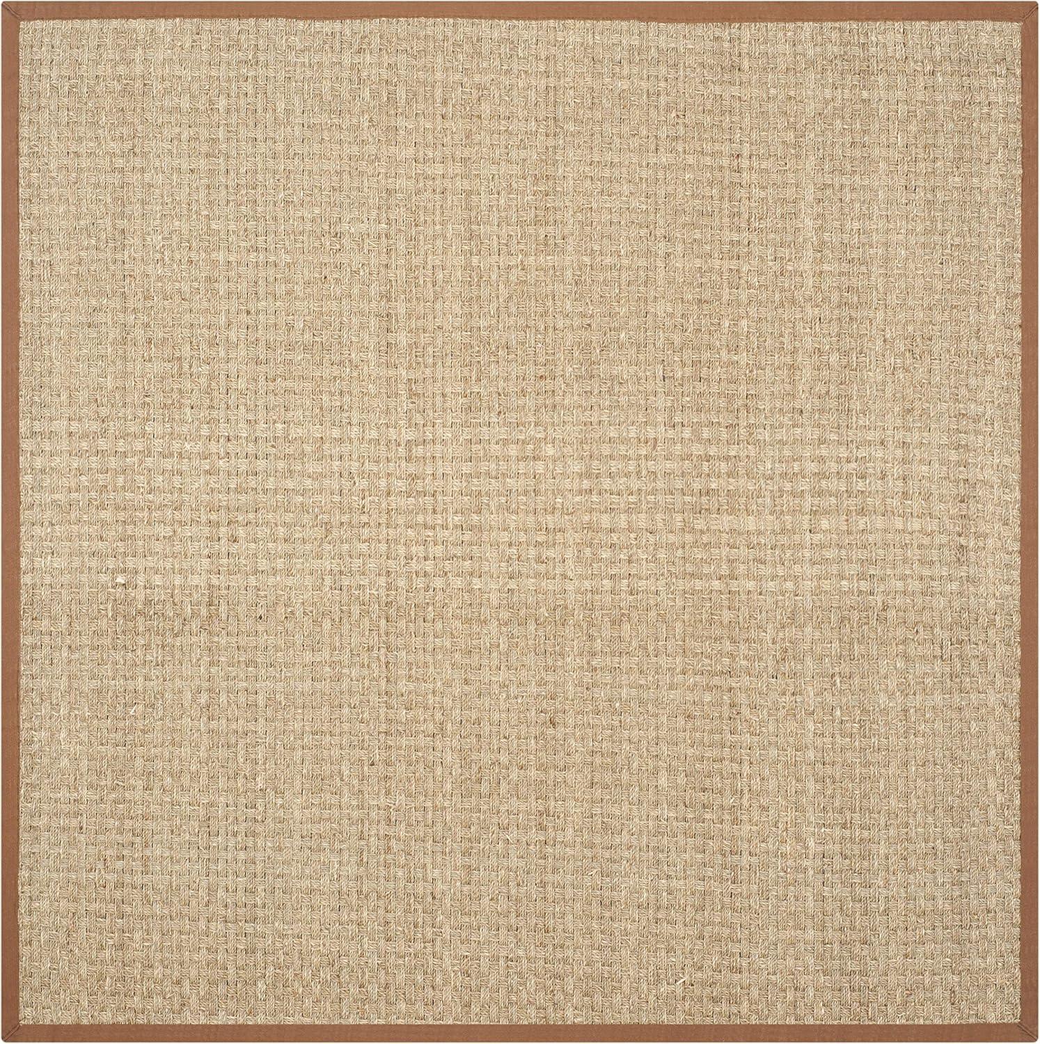 Natural Fiber NF114 Power Loomed Indoor Area Rug - Natural/Brown - 8'x8' - Safavieh.