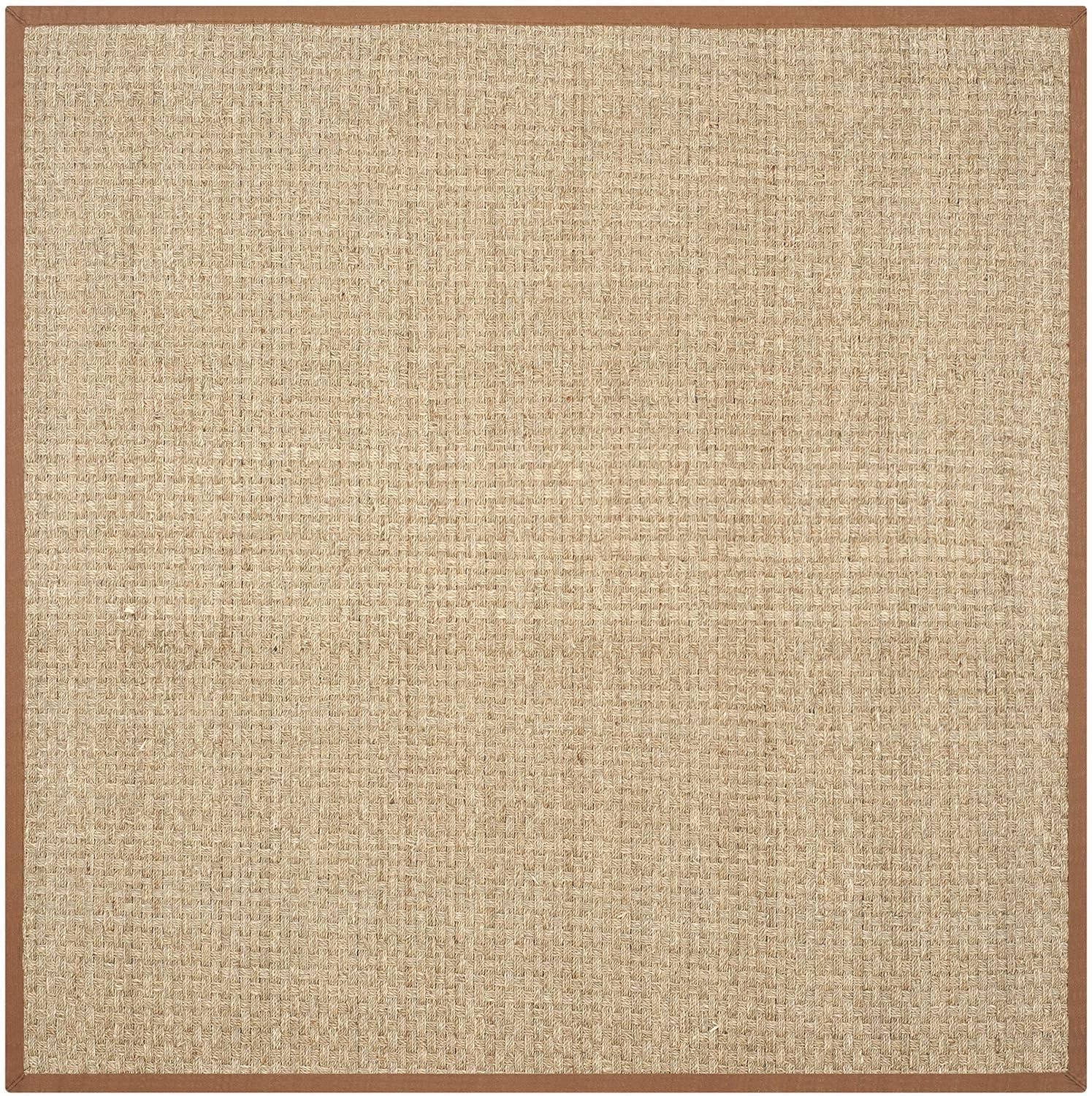 Natural Fiber NF114 Power Loomed Indoor Area Rug - Natural/Brown - 8'x8' - Safavieh