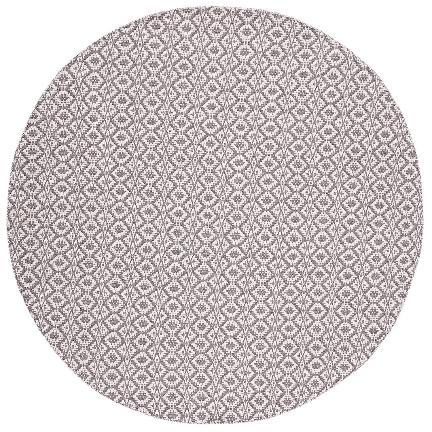 Montauk MTK716 Hand Woven Indoor Accent Rug - Ivory/Grey - 4' Round - Safavieh