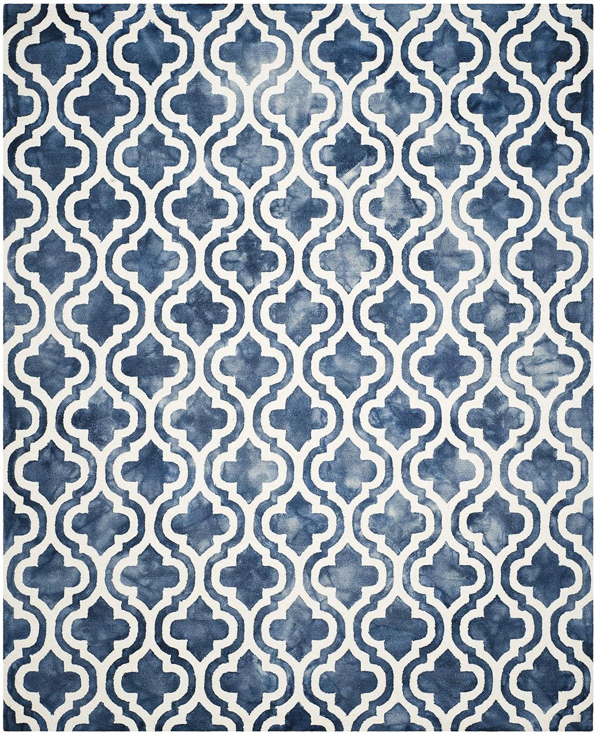 Dip Dye DDY537 Hand Tufted Indoor Area Rug - Navy/Ivory - 8'x10' - Safavieh