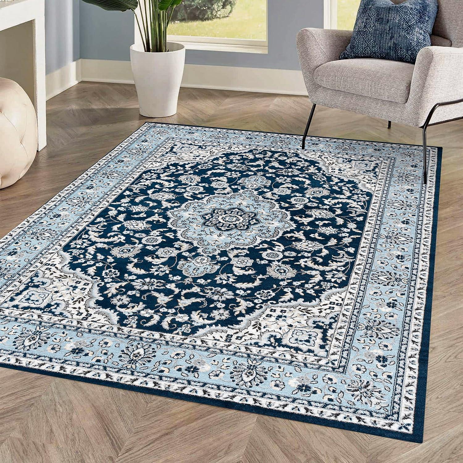 Palmette Modern Persian Floral Area Rug - JONATHAN Y