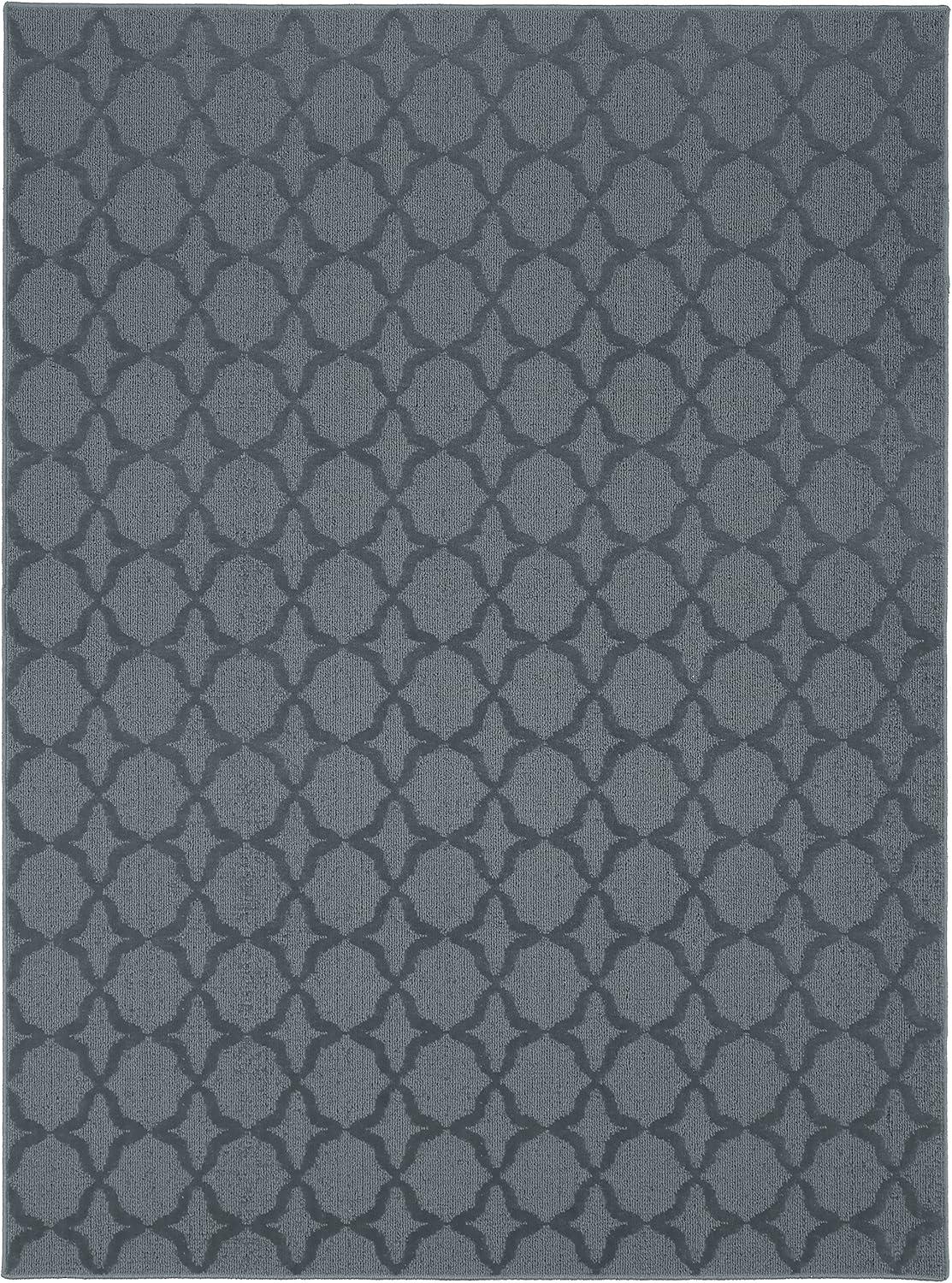 Sparta Trellis Tufted Square Rug 12'x12' in Sea Foam Blue