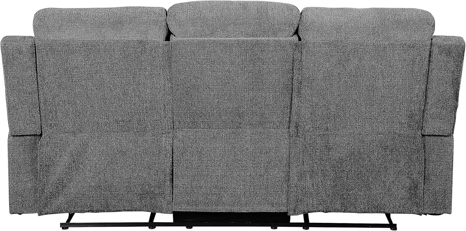 82" Kalen Sofa Gray Chenille - Acme Furniture: Upholstered Recliner, Includes 2 Accent Pillows