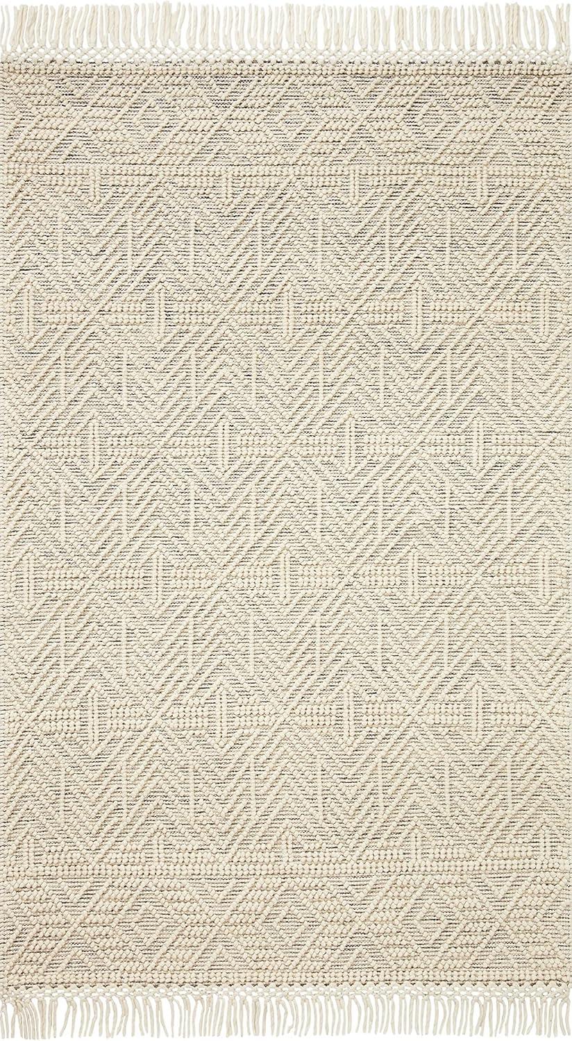 Loloi II Noelle Ivory / Black Geometric Area Rug 2'-0" x 5'-0"