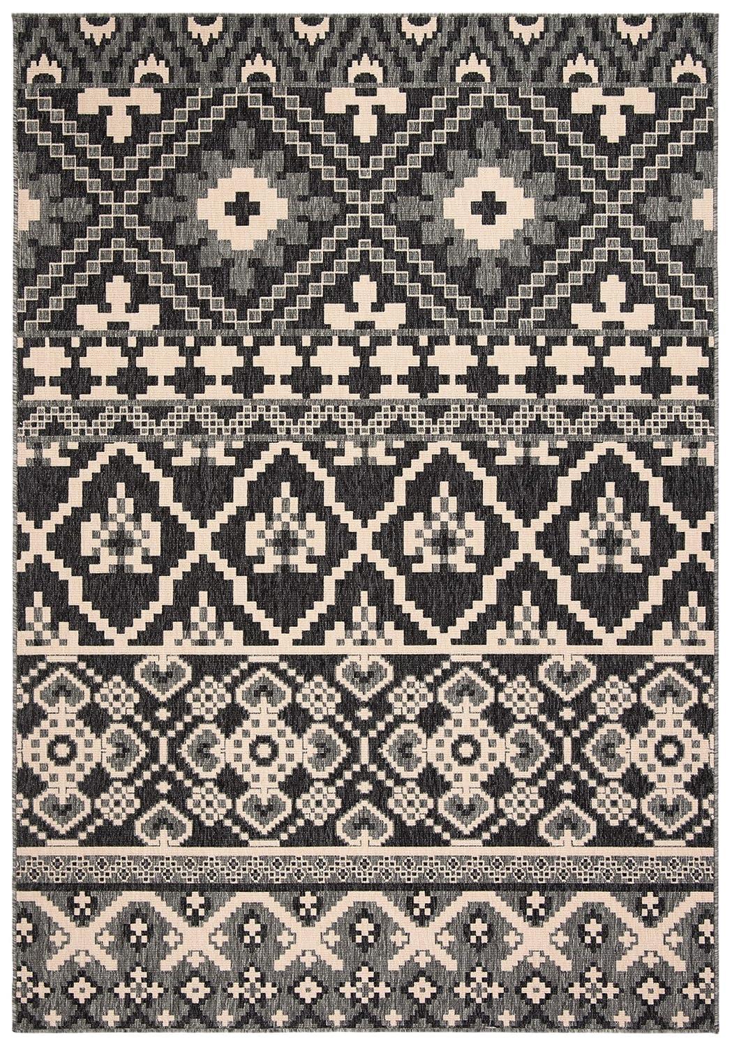 Veranda VER097 Power Loomed Indoor/Outdoor Area Rug - Grey/Beige - 8'x10' - Safavieh.