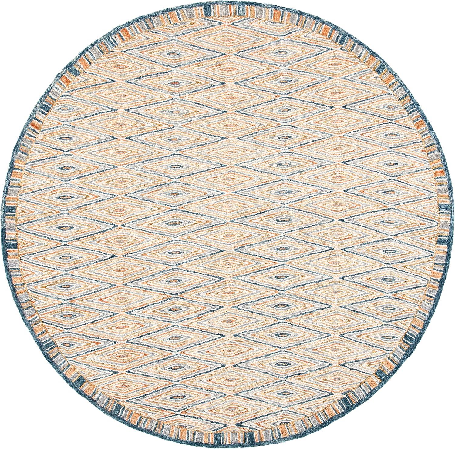 Aspen APN808 Hand Tufted Indoor Accent Rug - Gold/Rust - 3' Round - Safavieh