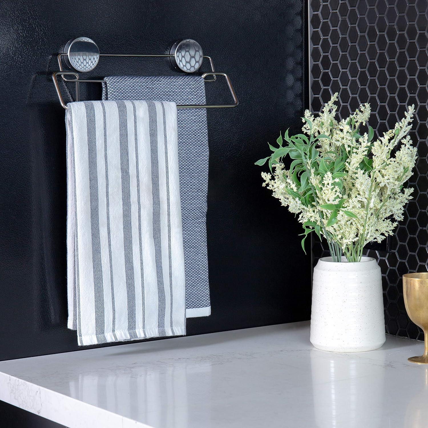 Better Houseware Stainless Steel Magnetic Towel Bar in Silver
