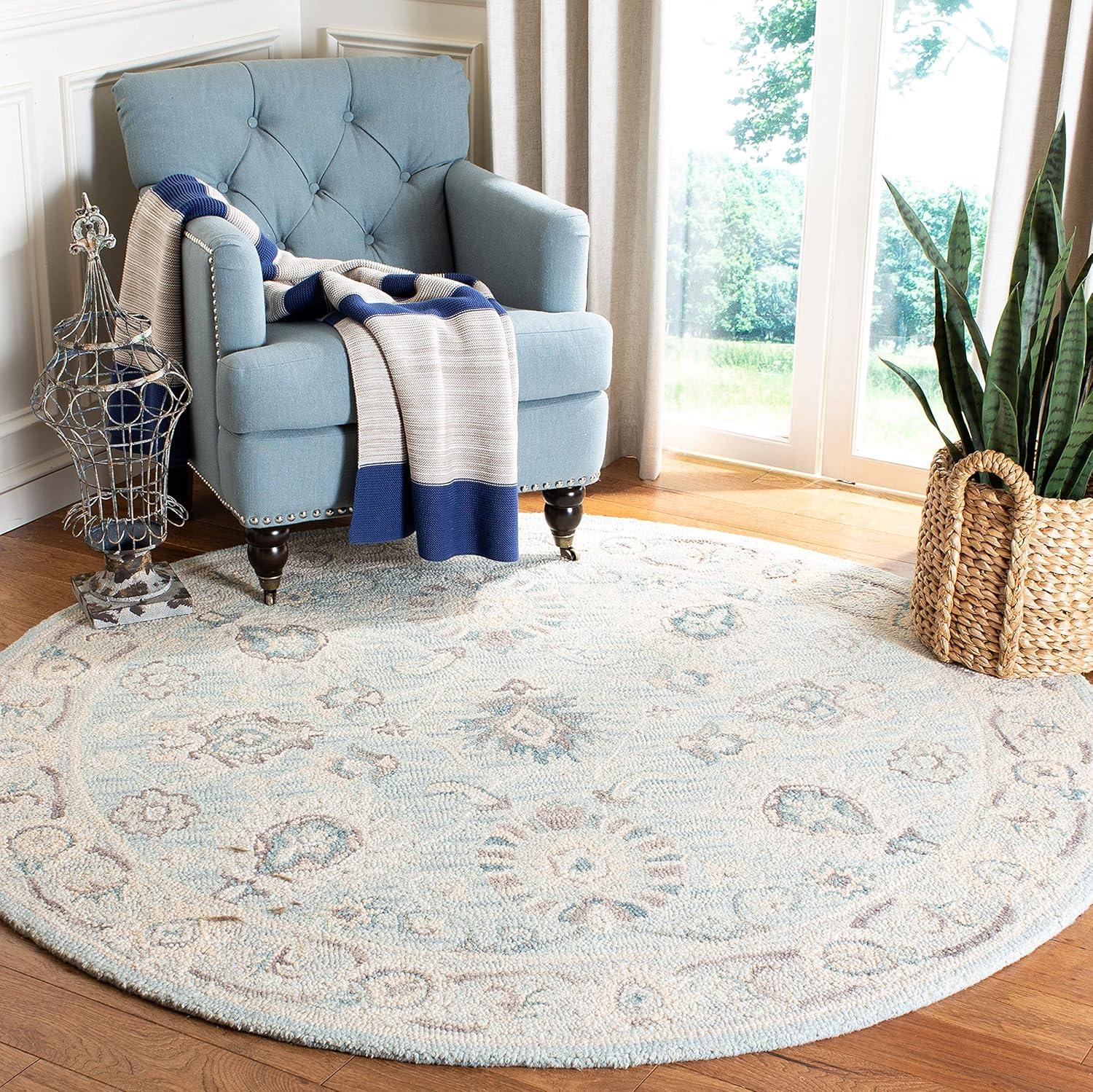 Blossom BLM702 Hand Tufted Area Rug - Grey/Multi - 5'x8' - Safavieh.