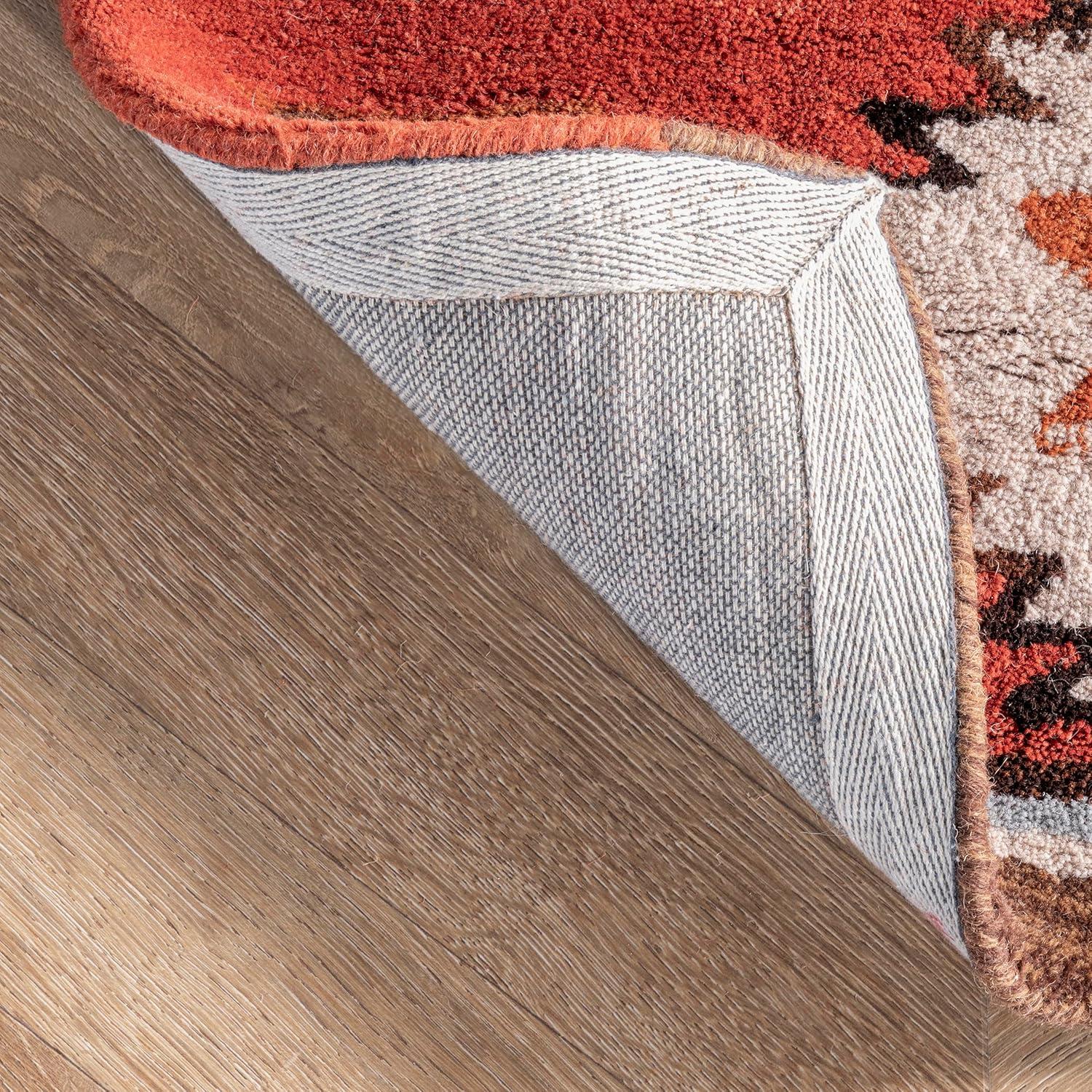4'x6' Hand Tufted Shyla Area Rug Beige - nuLOOM: Wool, Bohemian Style, Medium Pile, Indoor Use