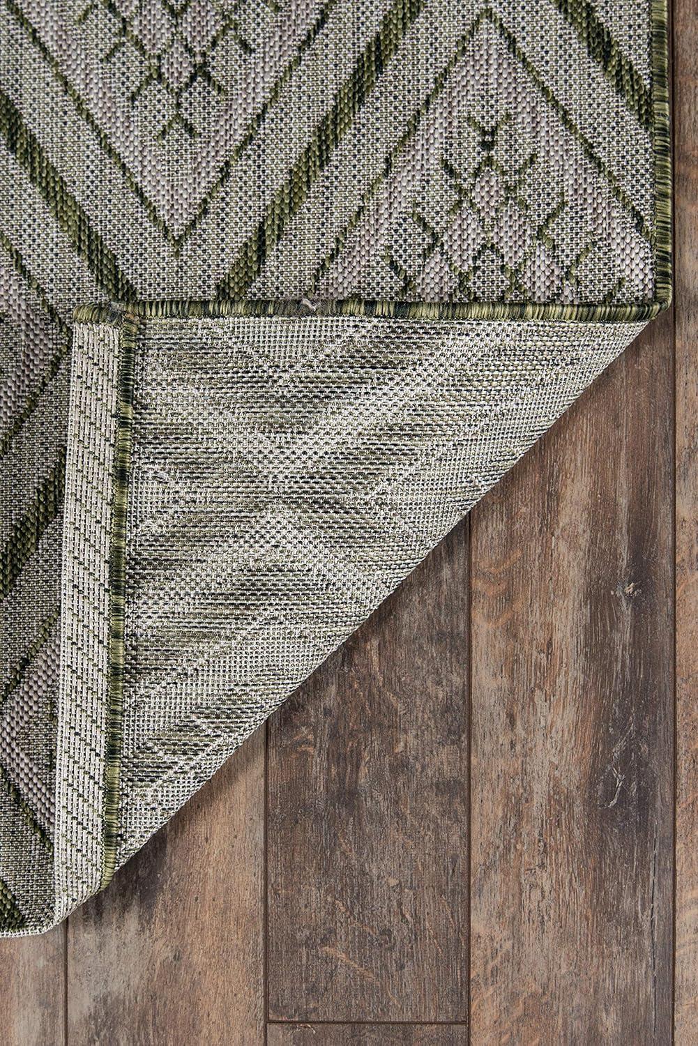 Madcap Cottage by Howard Elliott Collection Lake Palace Geometric Green/Gray Area Rug
