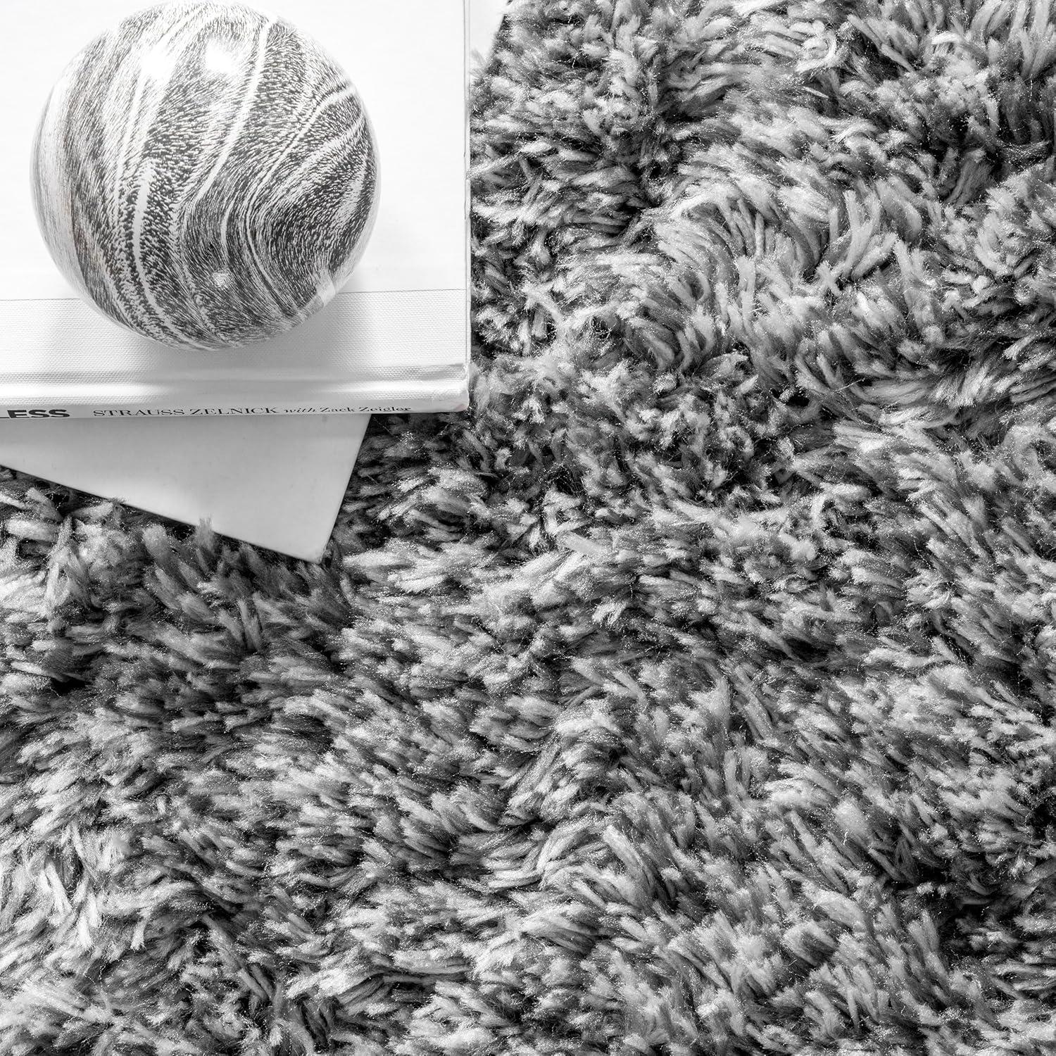3'x5' Hand Tufted Kristan Shag Area Rug Gray - nuLOOM: Modern High Pile Rectangle, Indoor Polyester Rug