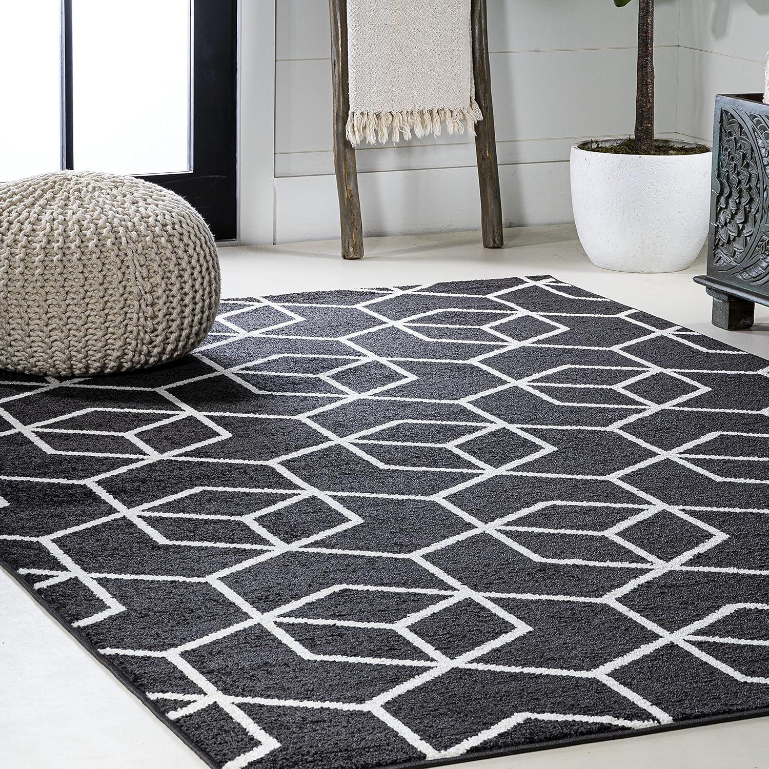 Tumbling Blocks Modern Geometric Area Rug - JONATHAN Y