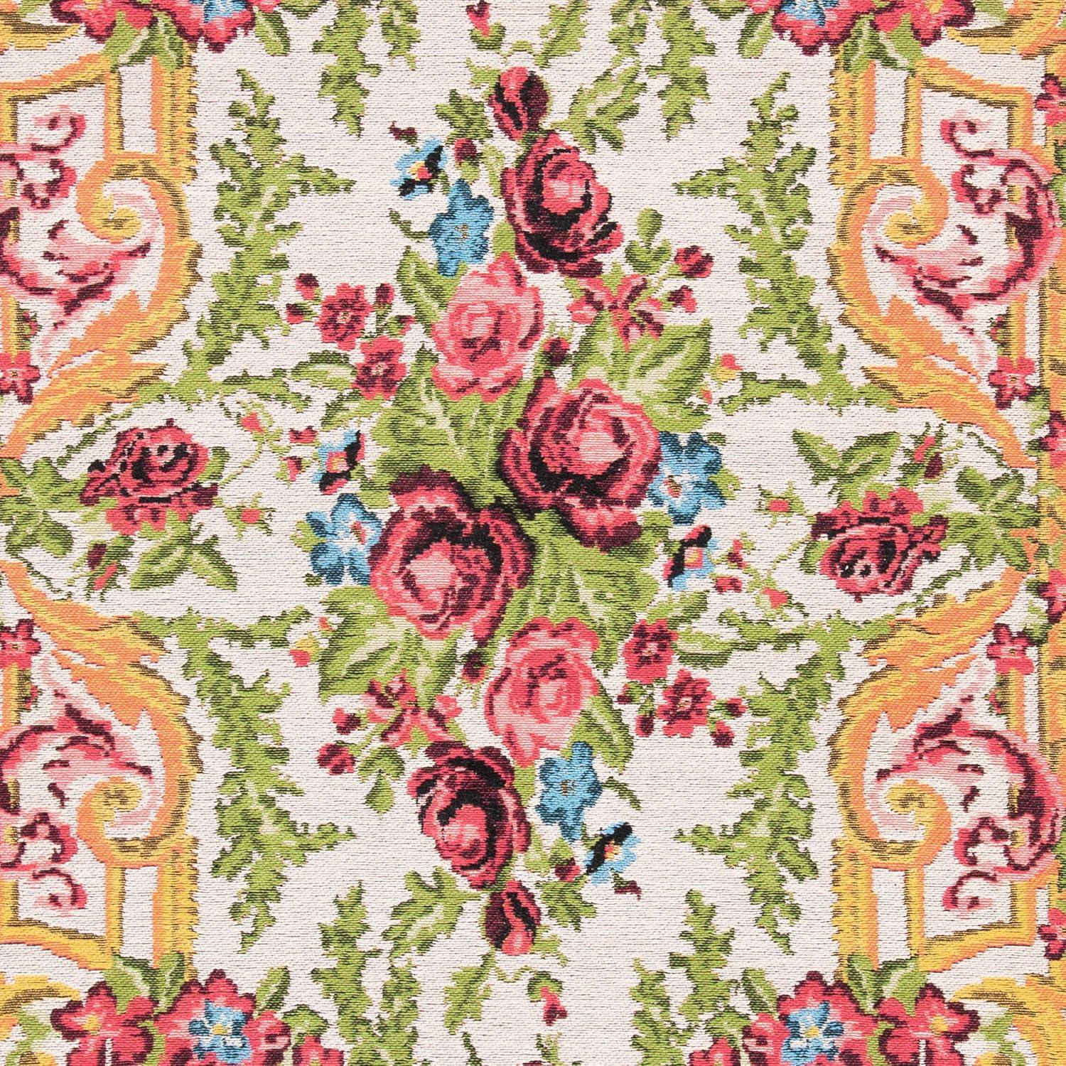 Classic Vintage CLV112 Power Loomed Area Rug - Ivory/Rose - 6'x9' - Safavieh..