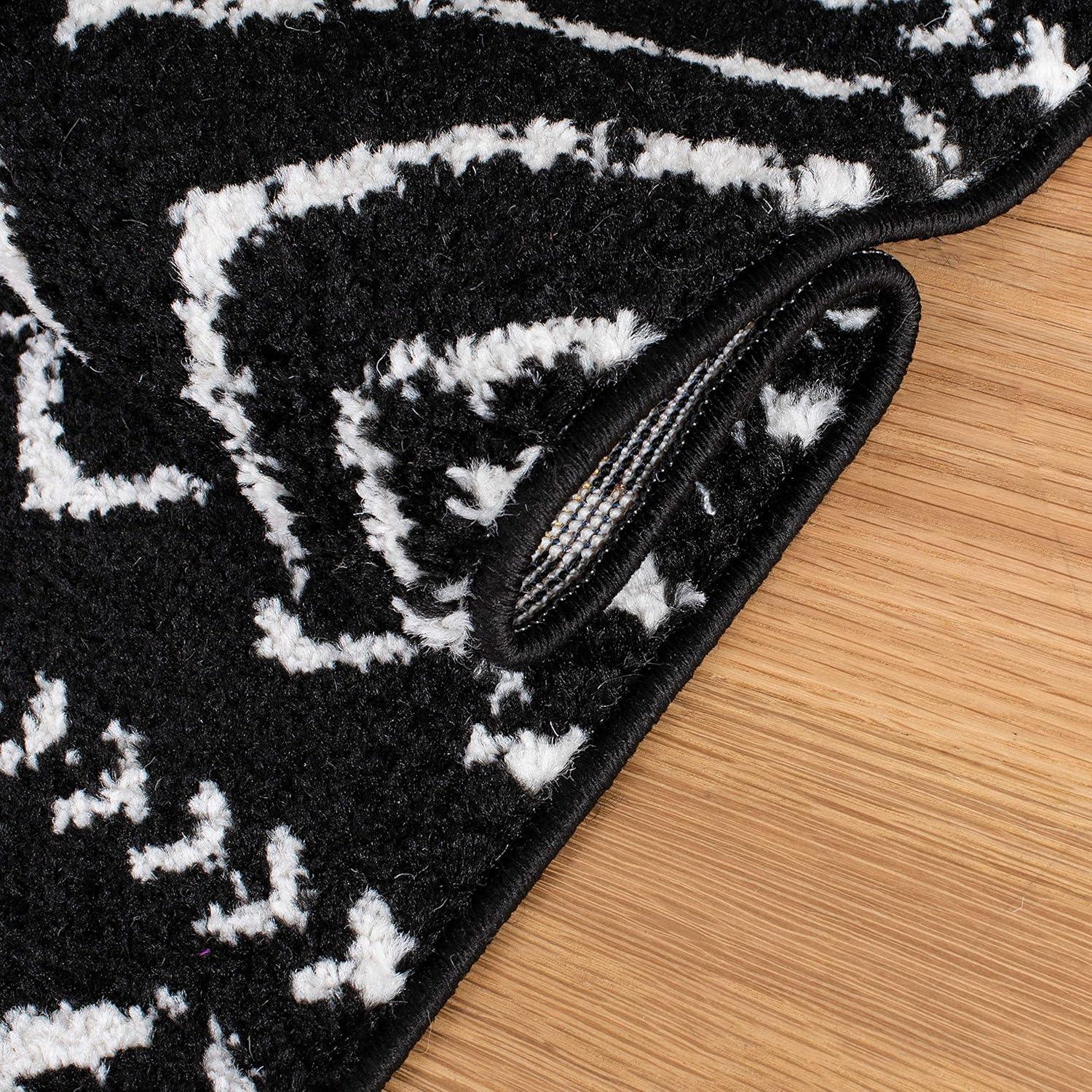 Tulum TUL267 Power Loomed Area Rug - Black/Ivory - 5'3"x7'6" - Safavieh.