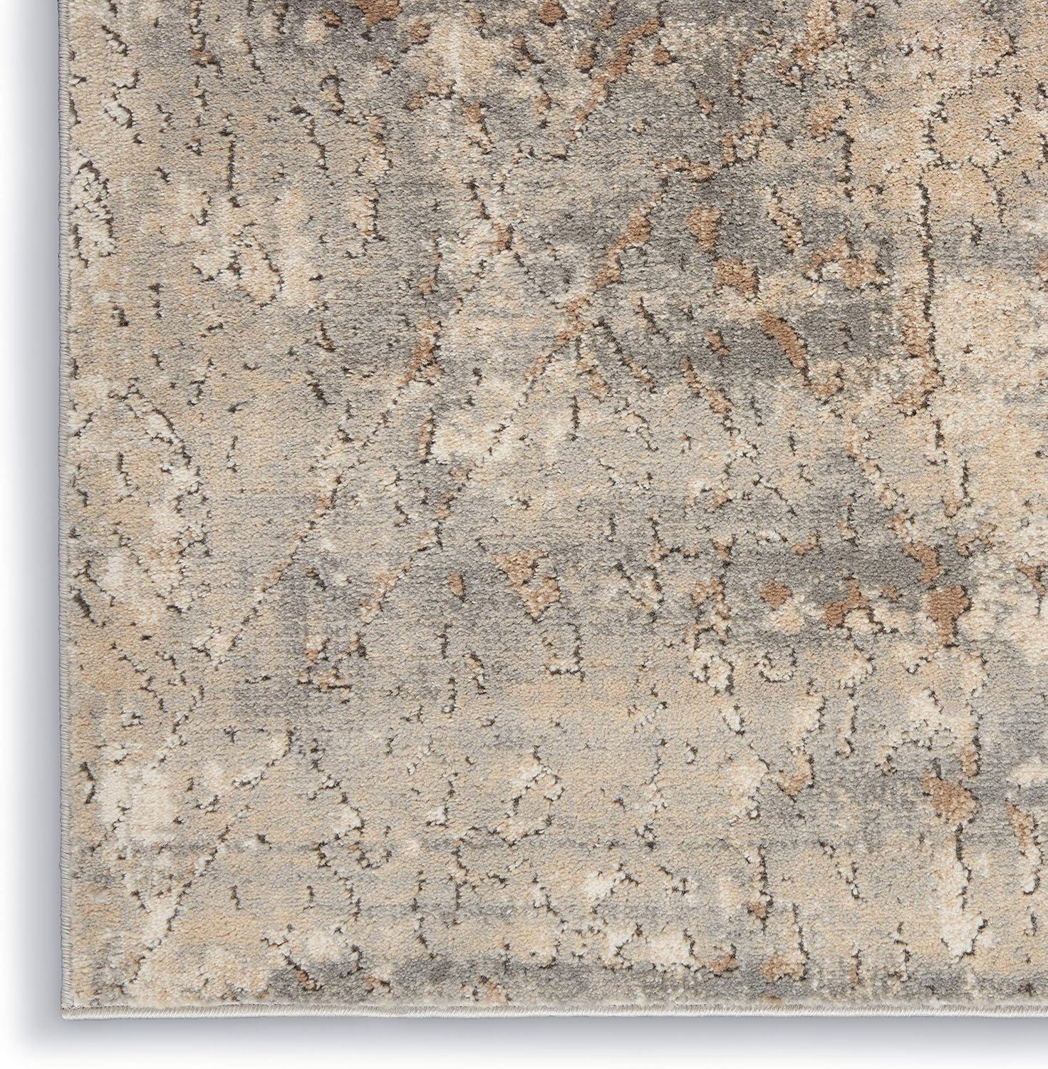 Nourison Concerto Abstract Contemporary Area Rug Beige Grey 2'2" x 3'9"