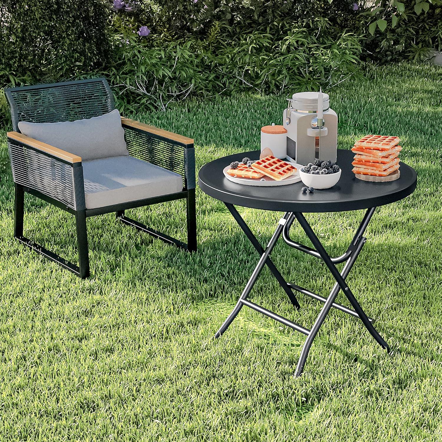 Folding Table 6 Foot,  Heavy-Duty, Portable Plastic Construction with Carrying Handle – Perfect for Picnics, Parties, and Office Indoor Outdoor Use, White