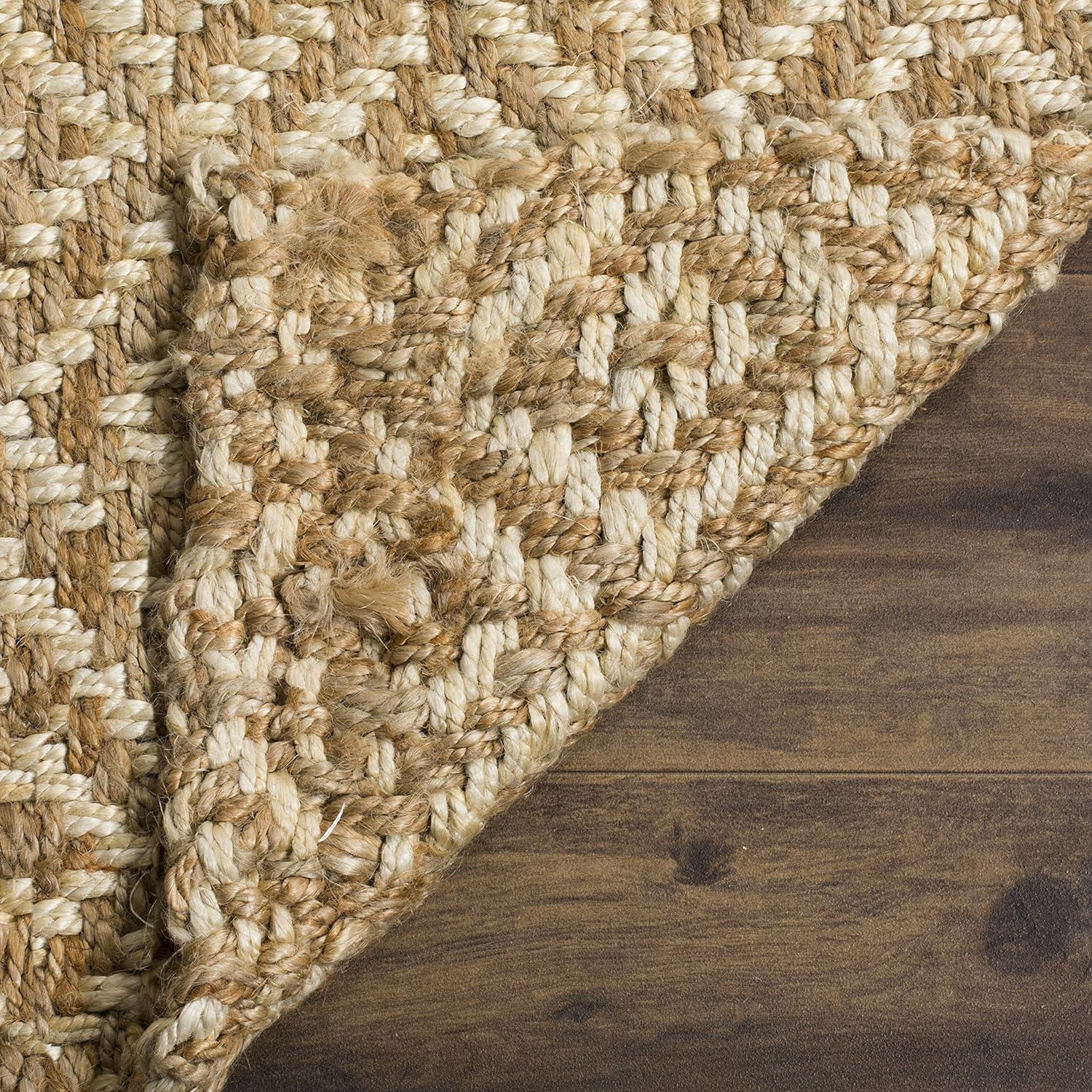 Natural Fiber NF261 Hand Woven Indoor Area Rug - Ivory/Natural - 6'x6' - Safavieh